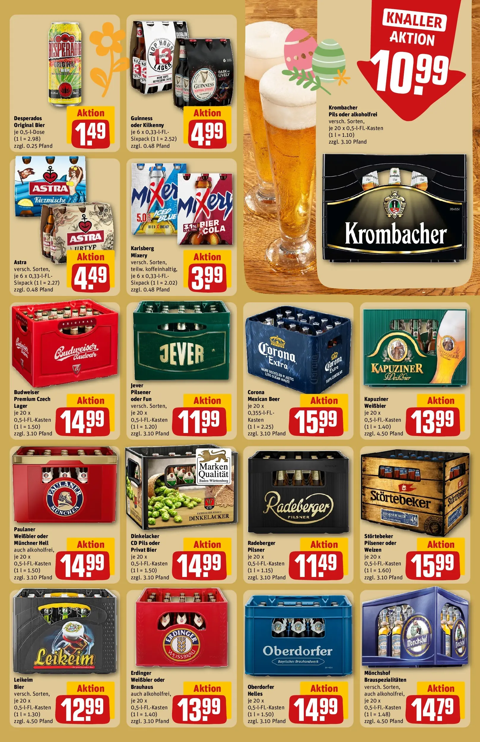 REWE Prospekt ab 30.03.2026 zum Blättern » Angebote | Seite: 23 | Produkte: Energy, Weißbier, Budweiser, Paulaner