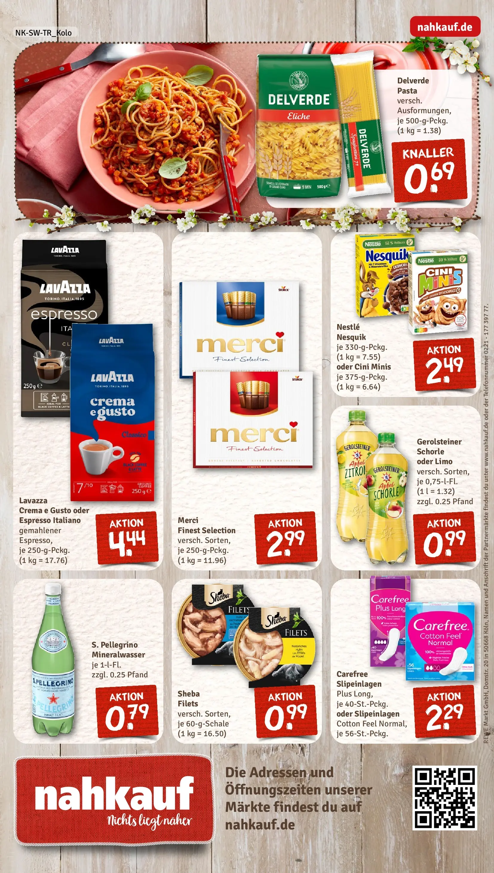 REWE Prospekt ab 30.03.2026 zum Blättern » Angebote | Seite: 12 | Produkte: Lavazza, Sheba, Mineralwasser, Pasta