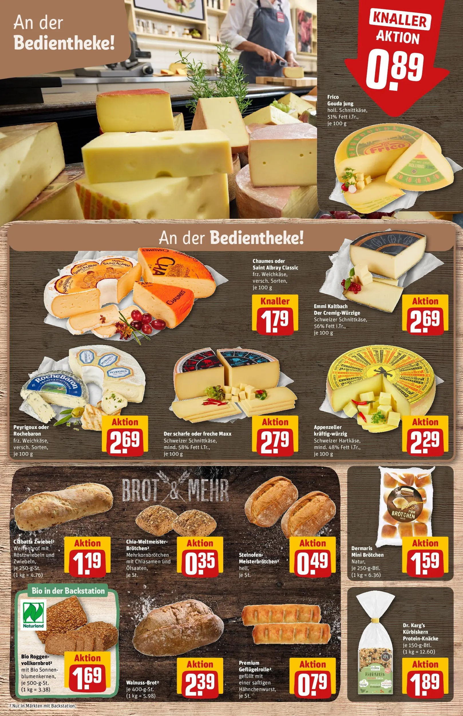REWE Prospekt ab 30.03.2026 zum Blättern » Angebote | Seite: 15 | Produkte: Gouda, Brot