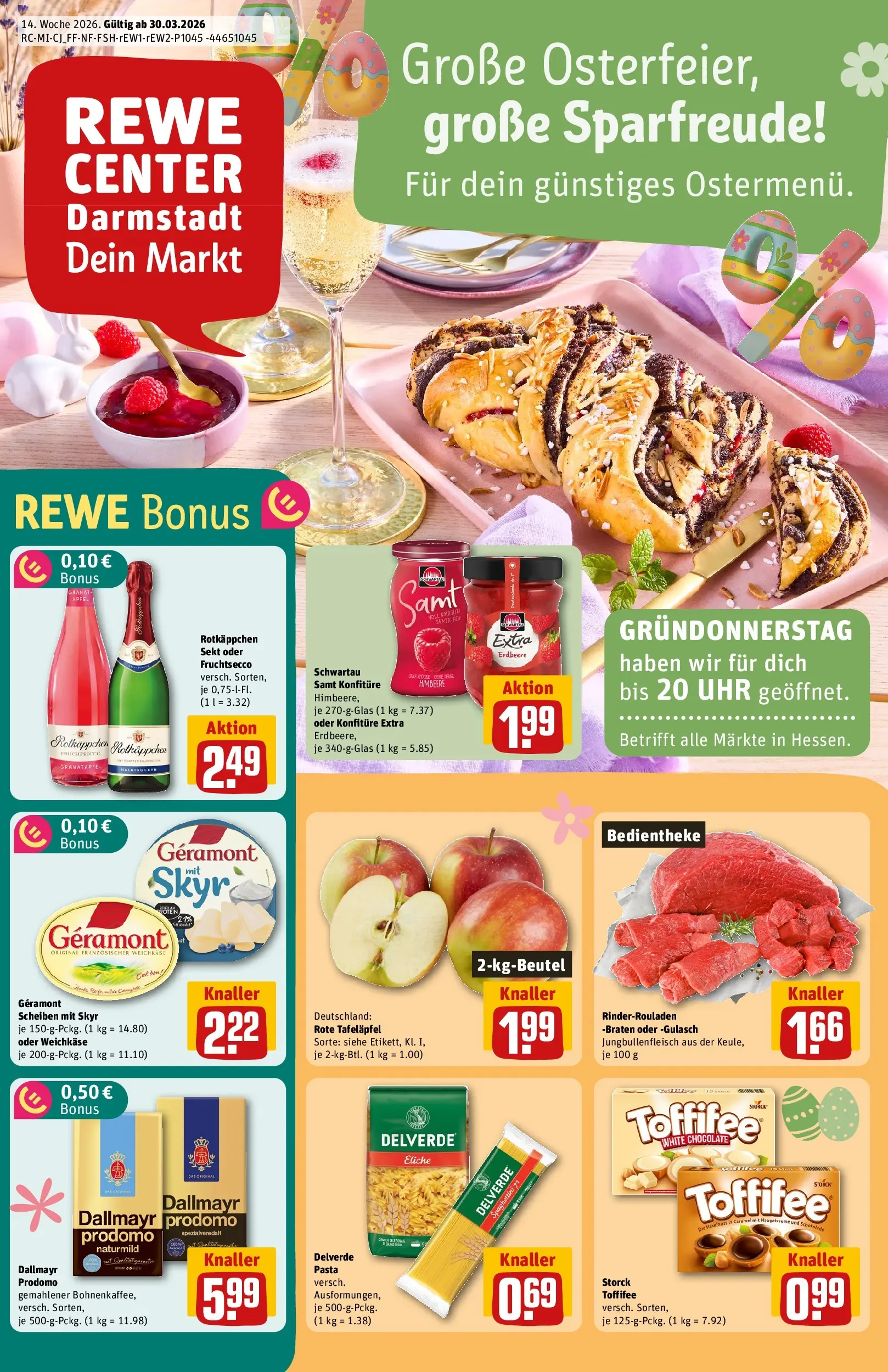 REWE Prospekt ab 30.03.2026 zum Blättern » Angebote | Seite: 1