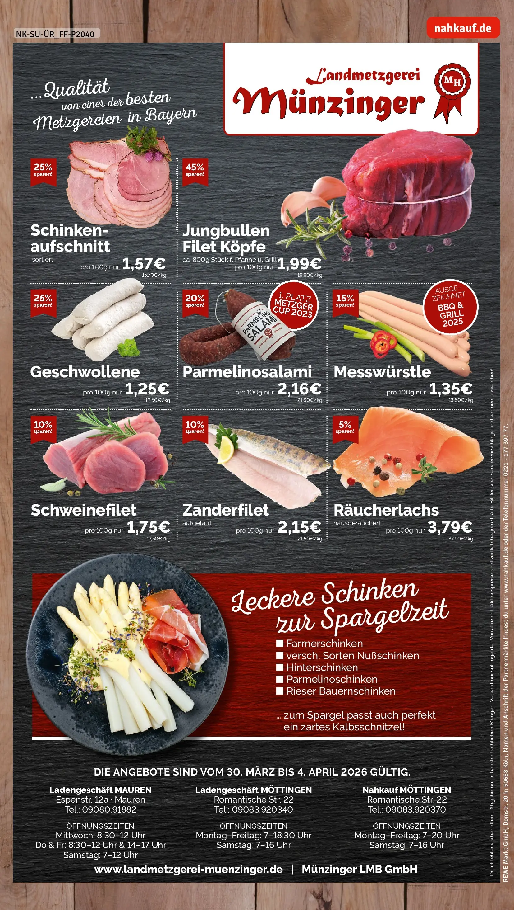 REWE Prospekt ab 30.03.2026 zum Blättern » Angebote | Seite: 12 | Produkte: Schweinefilet, Bilder, Räucherlachs, Uhr