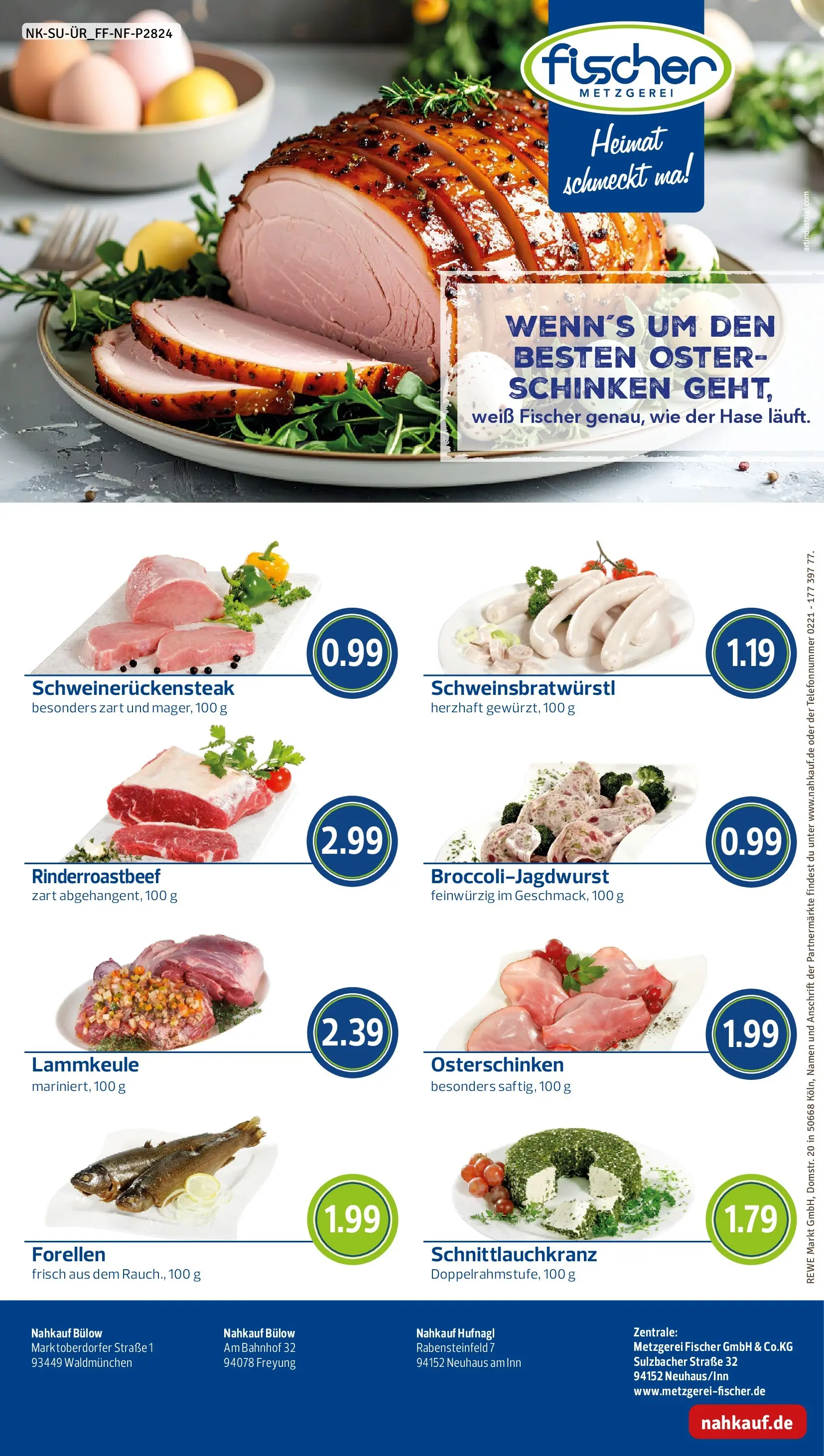 REWE Prospekt ab 30.03.2026 zum Blättern » Angebote | Seite: 12 | Produkte: Lammkeule, Schinken