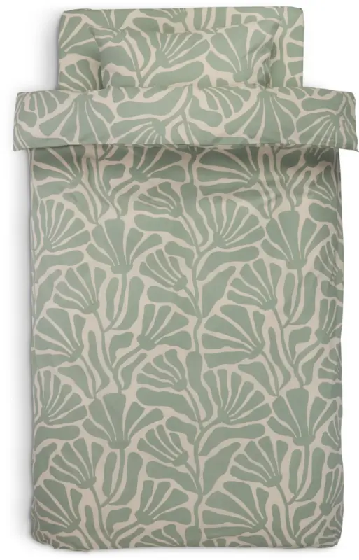 JYSK Спално бельо с чаршаф ELINE 140Х200 зелено
