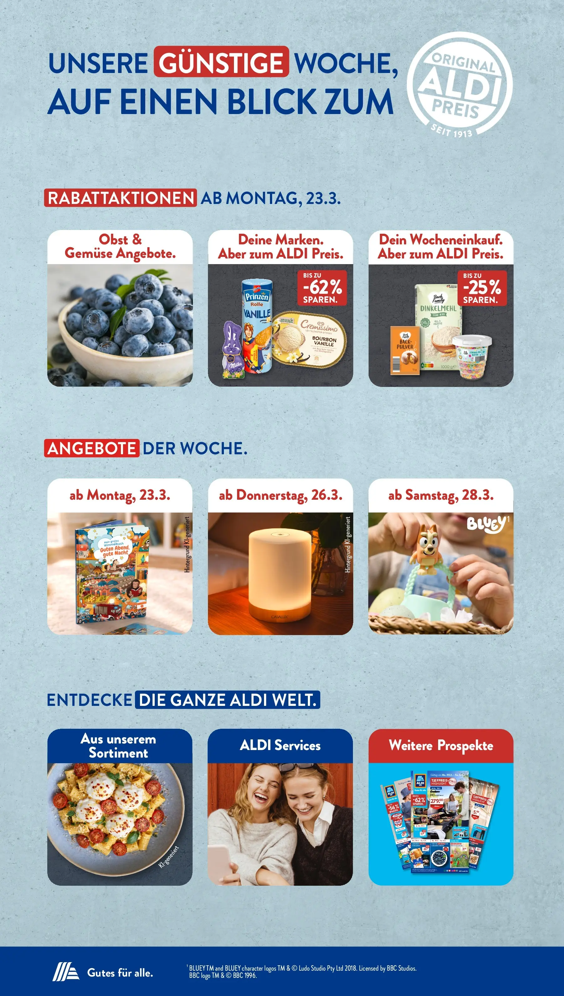 Aldi Süd Wochenangebote (ab 23.03.2026) zum Blättern | Seite: 2 | Produkte: Milka, Gemüse, Obst, Bourbon