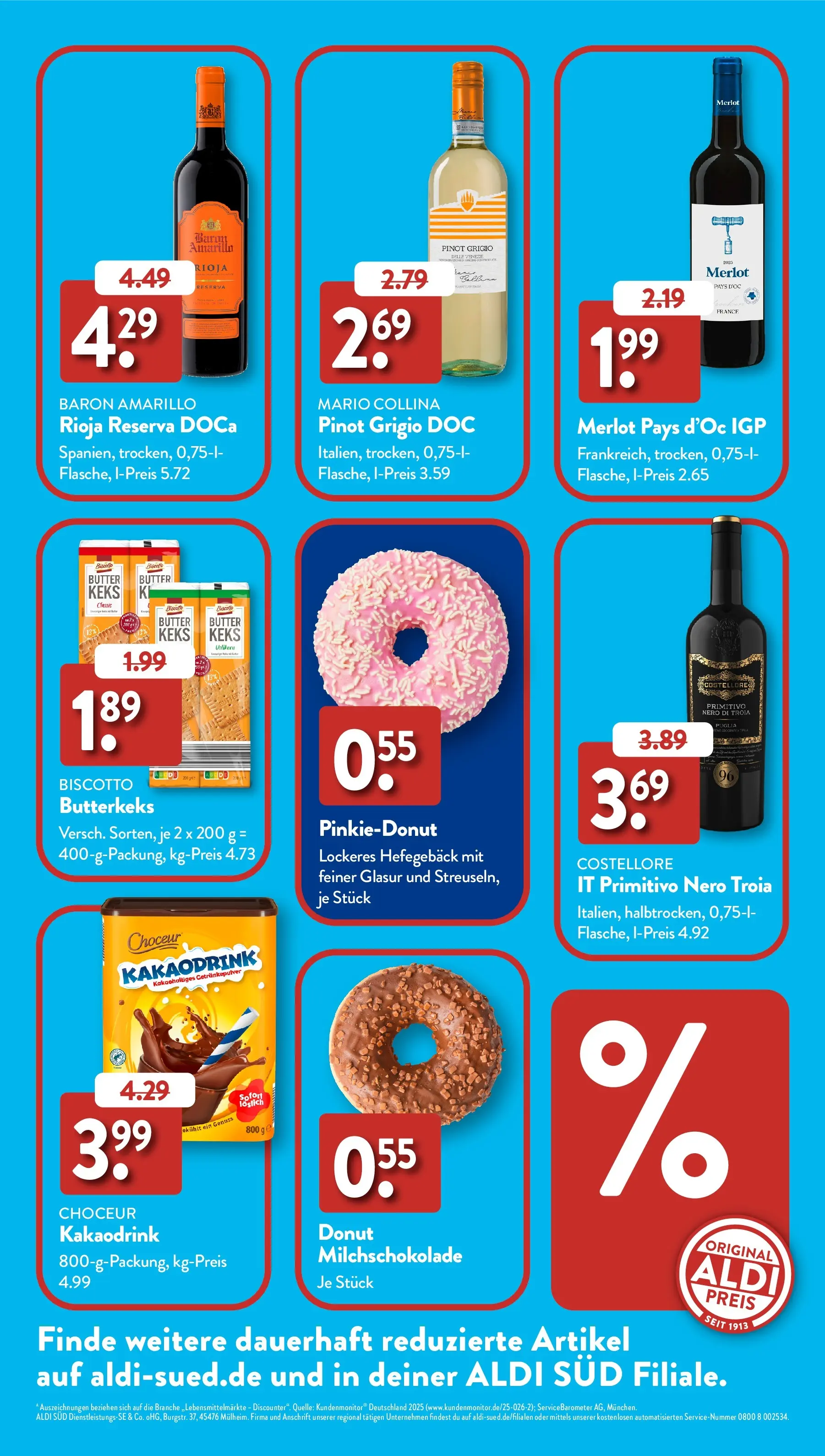 Aldi Süd Wochenangebote (ab 23.03.2026) zum Blättern | Seite: 33 | Produkte: Butter, Merlot