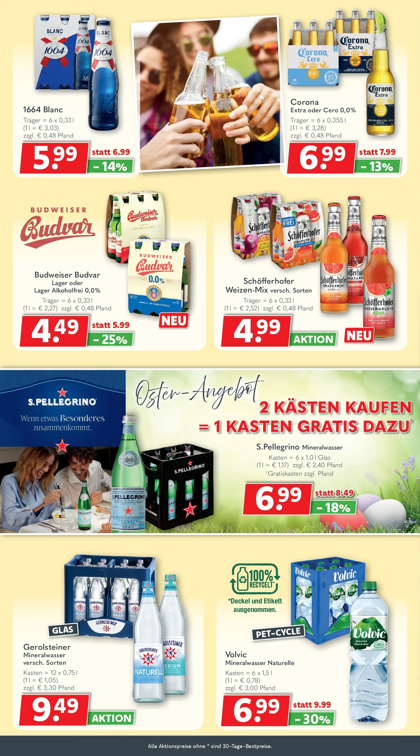 Getränkeland Prospekt Sandesneben (ab 30.03.2026) zum Blättern | Seite: 4 | Produkte: Grapefruit, Wassermelone, Budweiser, Gerolsteiner