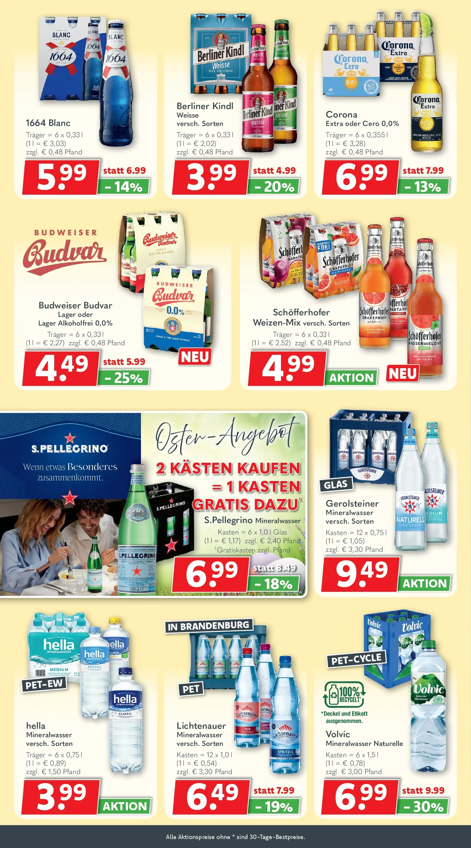 Getränkeland Prospekt Neustrelitz (ab 30.03.2026) zum Blättern | Seite: 4 | Produkte: Mineralwasser, Grapefruit, Wassermelone, Gerolsteiner