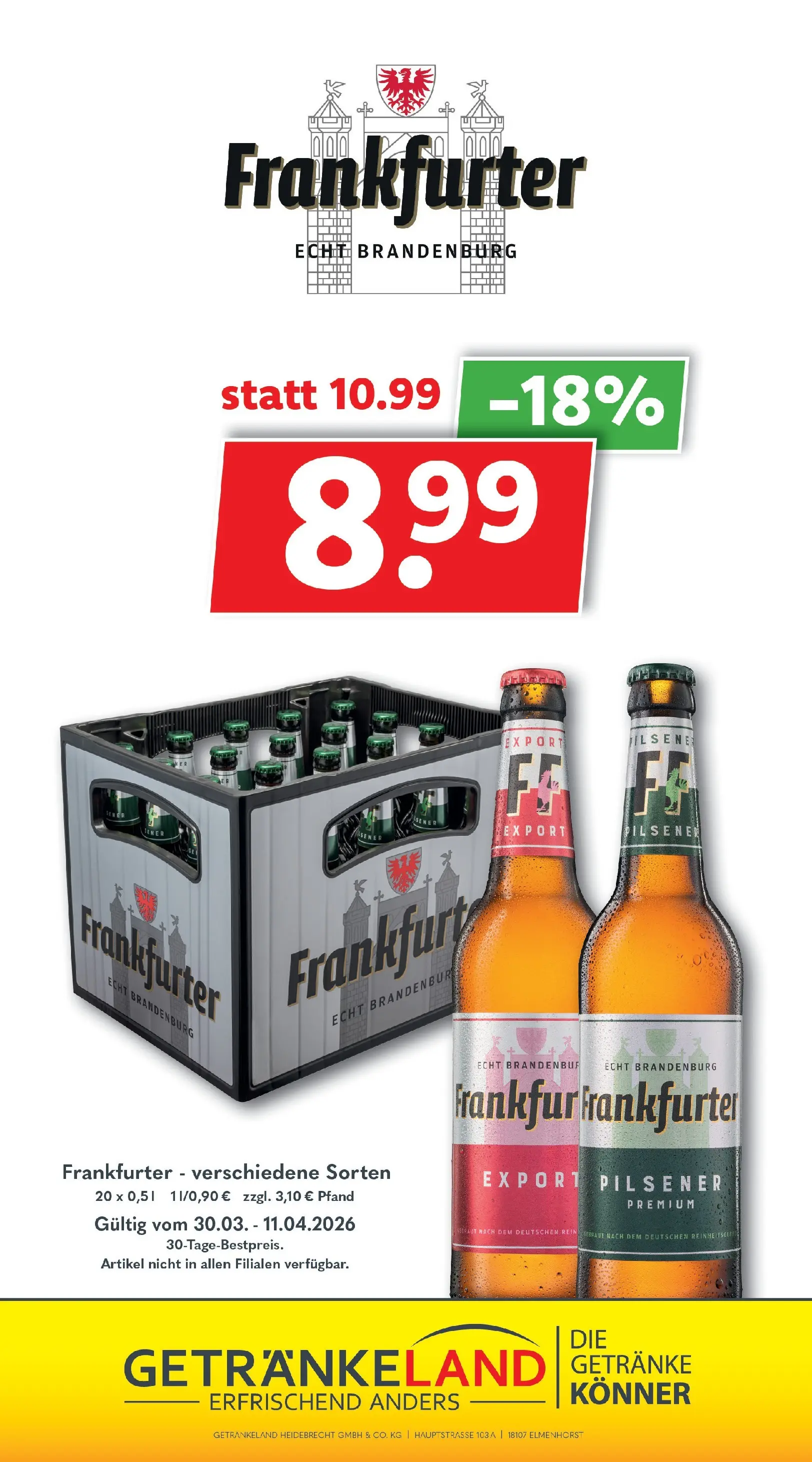 Getränkeland Prospekt Neustrelitz (ab 30.03.2026) zum Blättern | Seite: 12