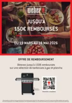 Weber WEBER OFFRE PLANCHA BBQ GAZ 2026 - au 18.05.2026
