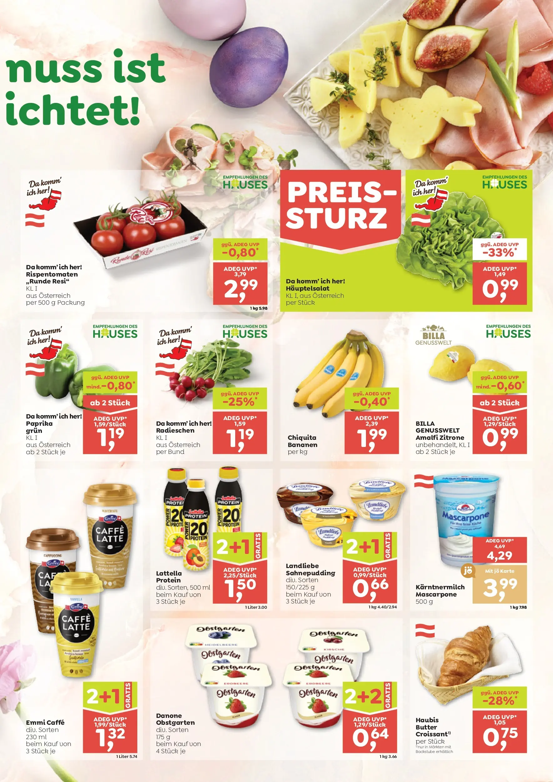 ADEG Möderbrugg, St. Jakob/Breitenau, Leoben von 26.03.2026 - Aktuelle Angebote | Seite: 5 | Produkte: Zitrone, Butter, Bananen