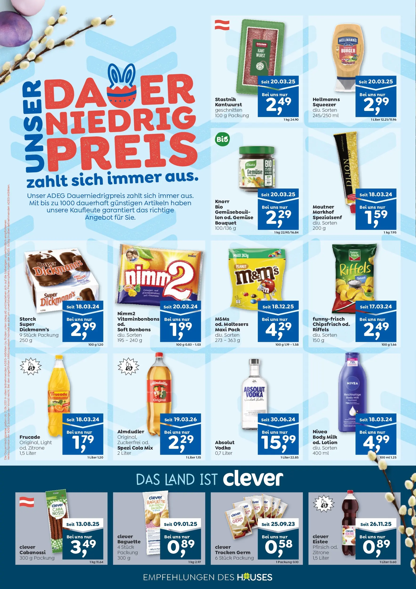 ADEG Möderbrugg, St. Jakob/Breitenau, Leoben von 26.03.2026 - Aktuelle Angebote | Seite: 10 | Produkte: Gemüse, Zitrone, Wurst, Pfirsich