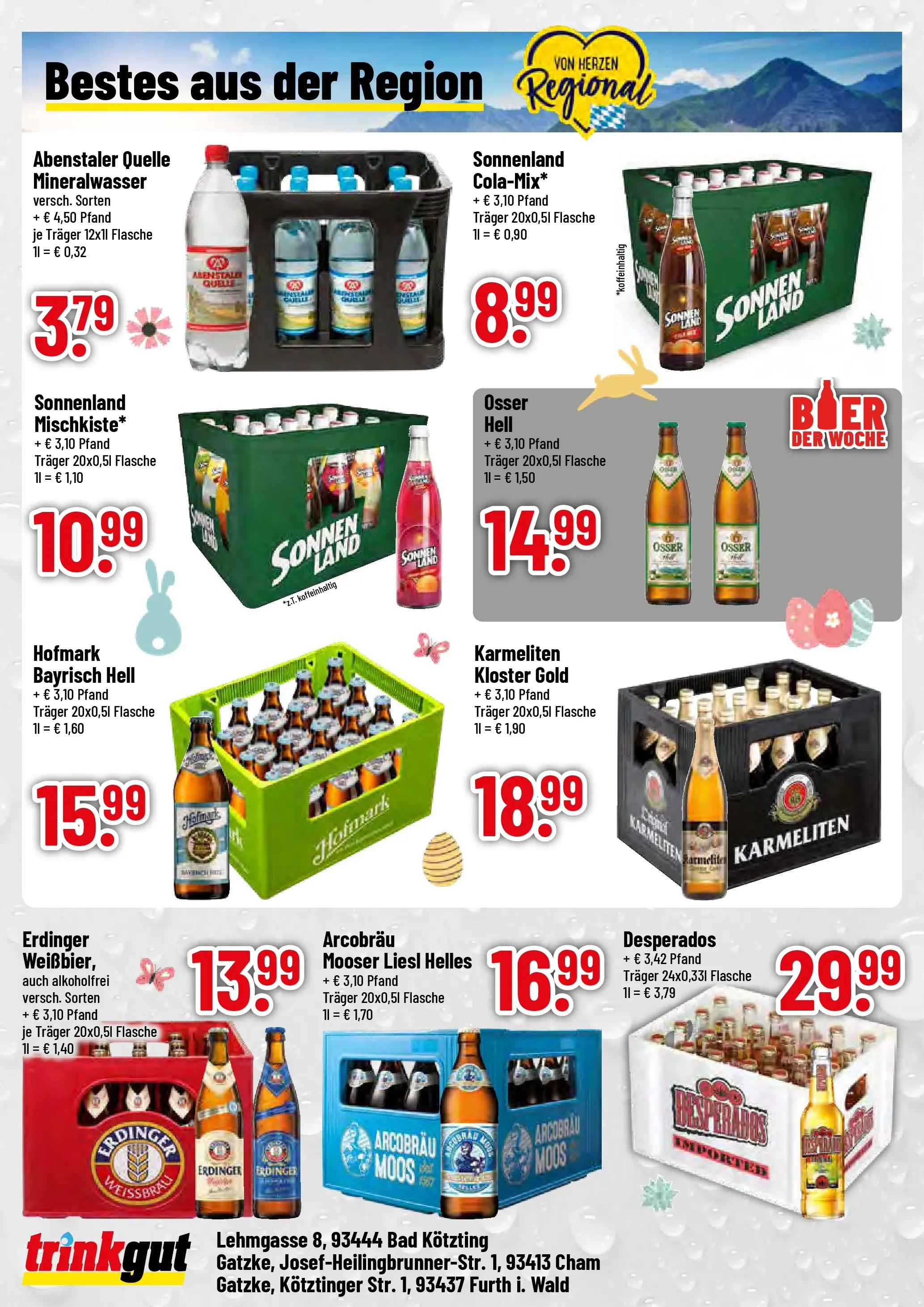 Trinkgut Prospekt Cham	 (ab 30.03.2026) » Angebote online | Seite: 4 | Produkte: Erdinger, Bad, Mineralwasser, Desperados