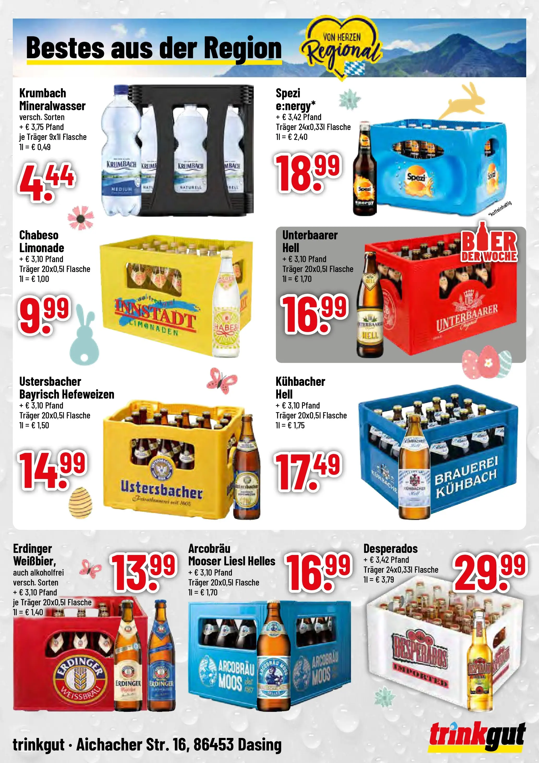 Trinkgut Prospekt Dasing	 (ab 30.03.2026) » Angebote online | Seite: 4 | Produkte: Erdinger, Limonade, Mineralwasser, Desperados