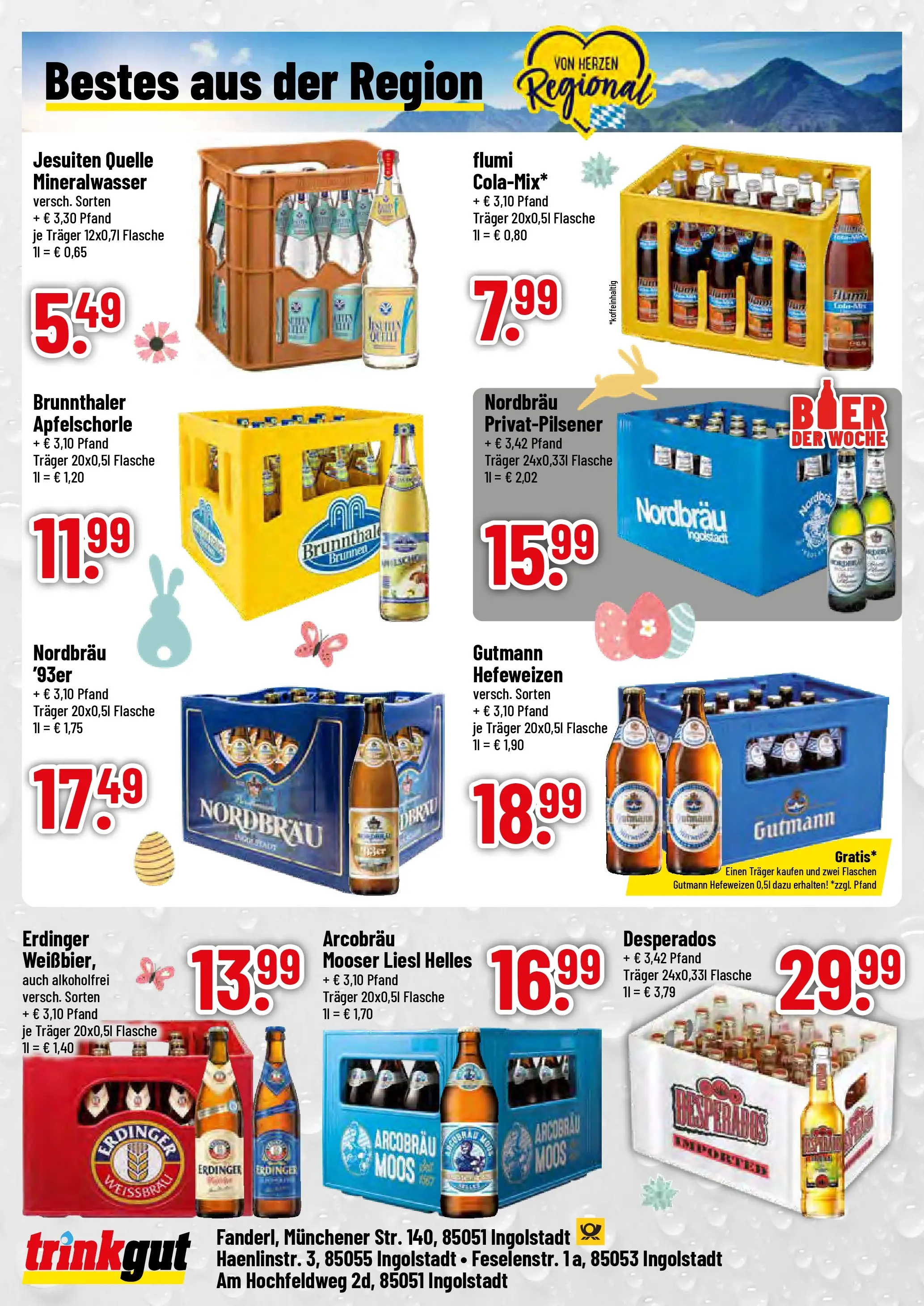 Trinkgut Prospekt Ingolstadt	 (ab 30.03.2026) » Angebote online | Seite: 4 | Produkte: Erdinger, Mineralwasser, Desperados