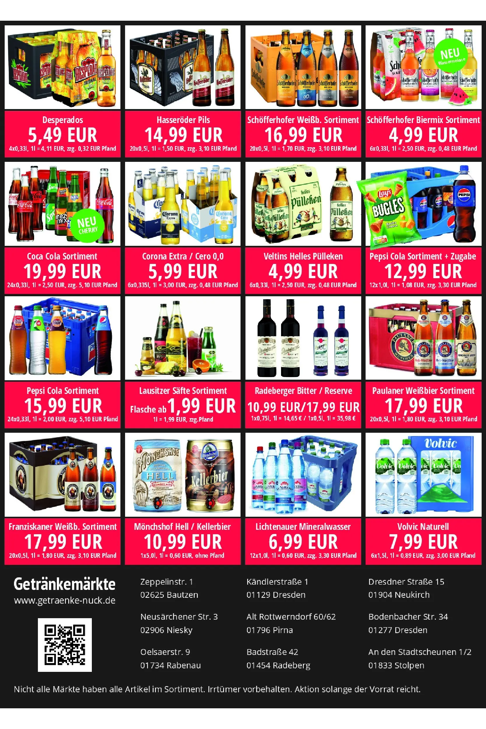 Angebote - nuck Getränke: Getränkeangebote (ab 29.03.2026) zum Blättern | Seite: 2 | Produkte: Franziskaner, Coca cola, Volvic, Paulaner