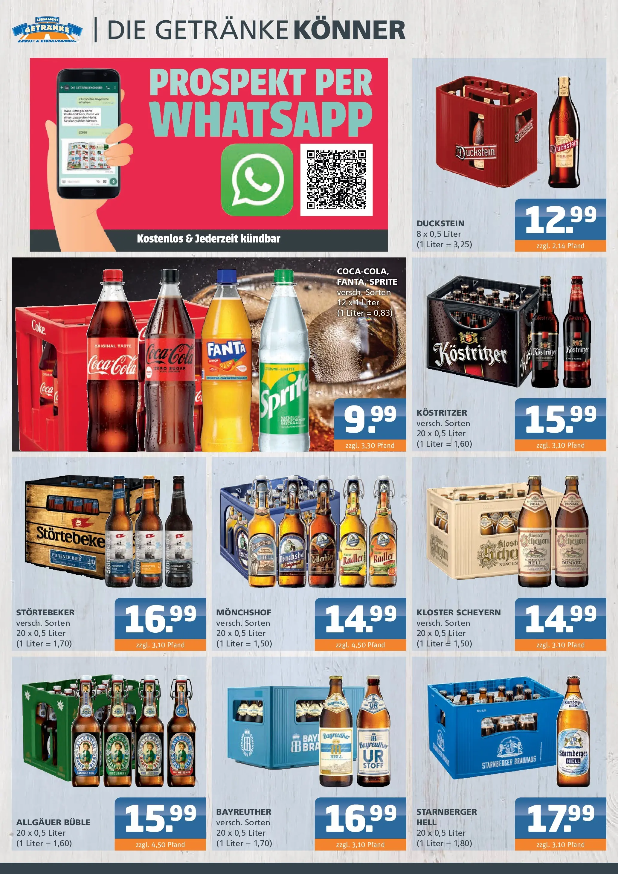Angebote - Getränke Lehmann: Getränkeangebote (ab 29.03.2026) zum Blättern | Seite: 2 | Produkte: Bayreuther hell, Monchshof, Kostritzer, Bier