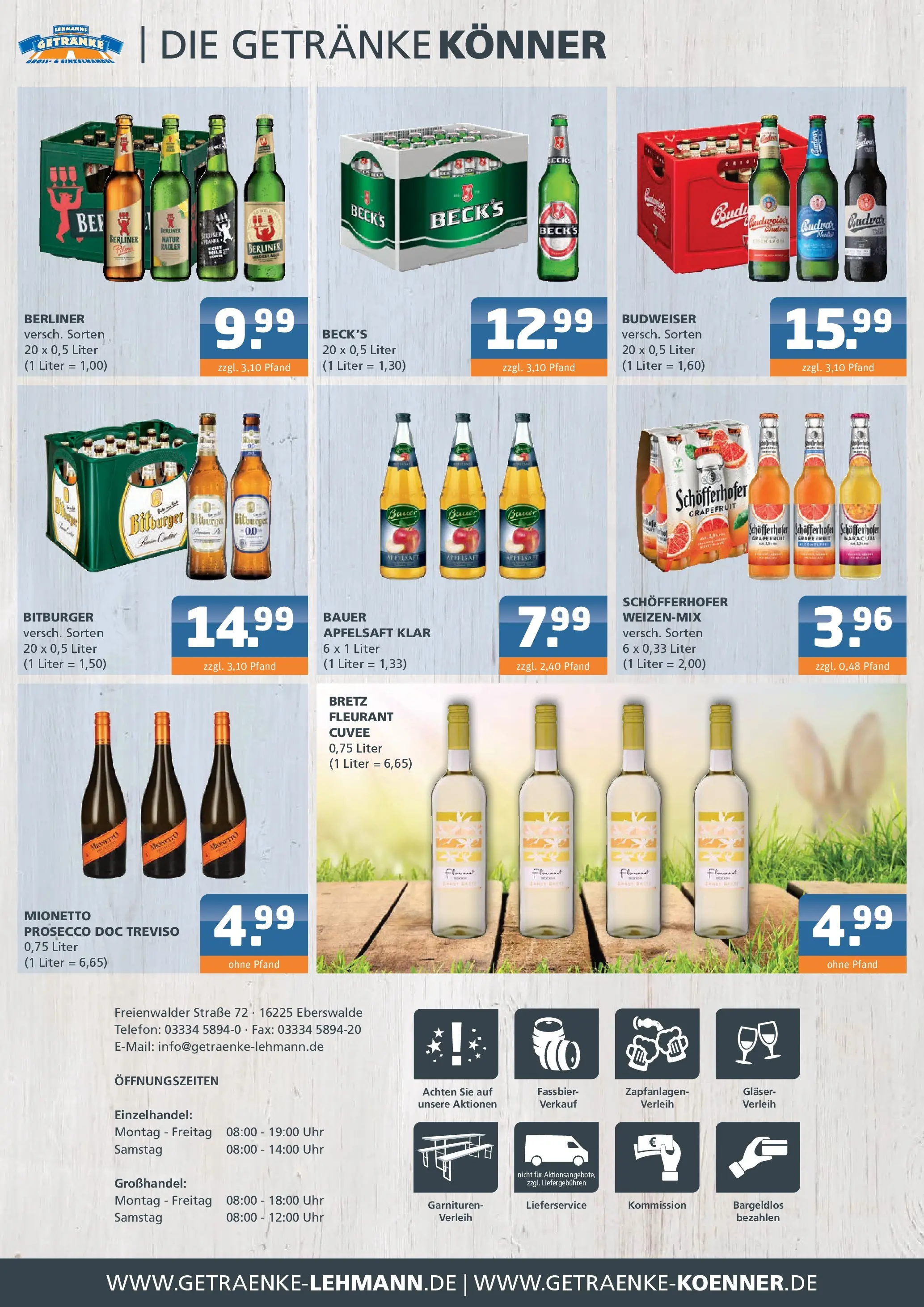 Angebote - Getränke Lehmann: Getränkeangebote (ab 29.03.2026) zum Blättern | Seite: 4 | Produkte: Burger, Apfelsaft, Radler, Uhr