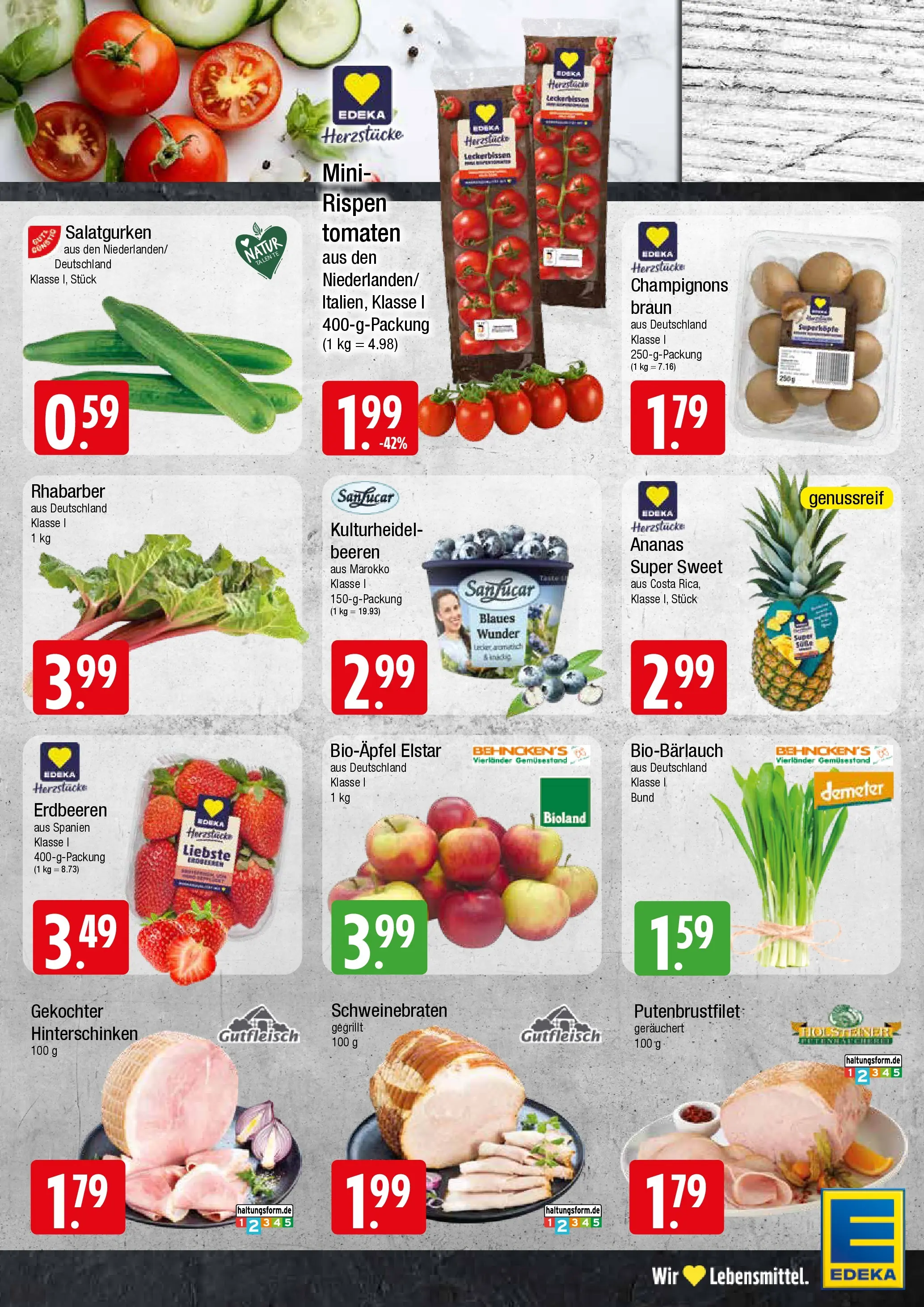 Edeka prospekt Wentorf	 (ab 30.03.2026) » Angebote Online | Seite: 3 | Produkte: Ananas, Tomaten, Champignons, Rhabarber