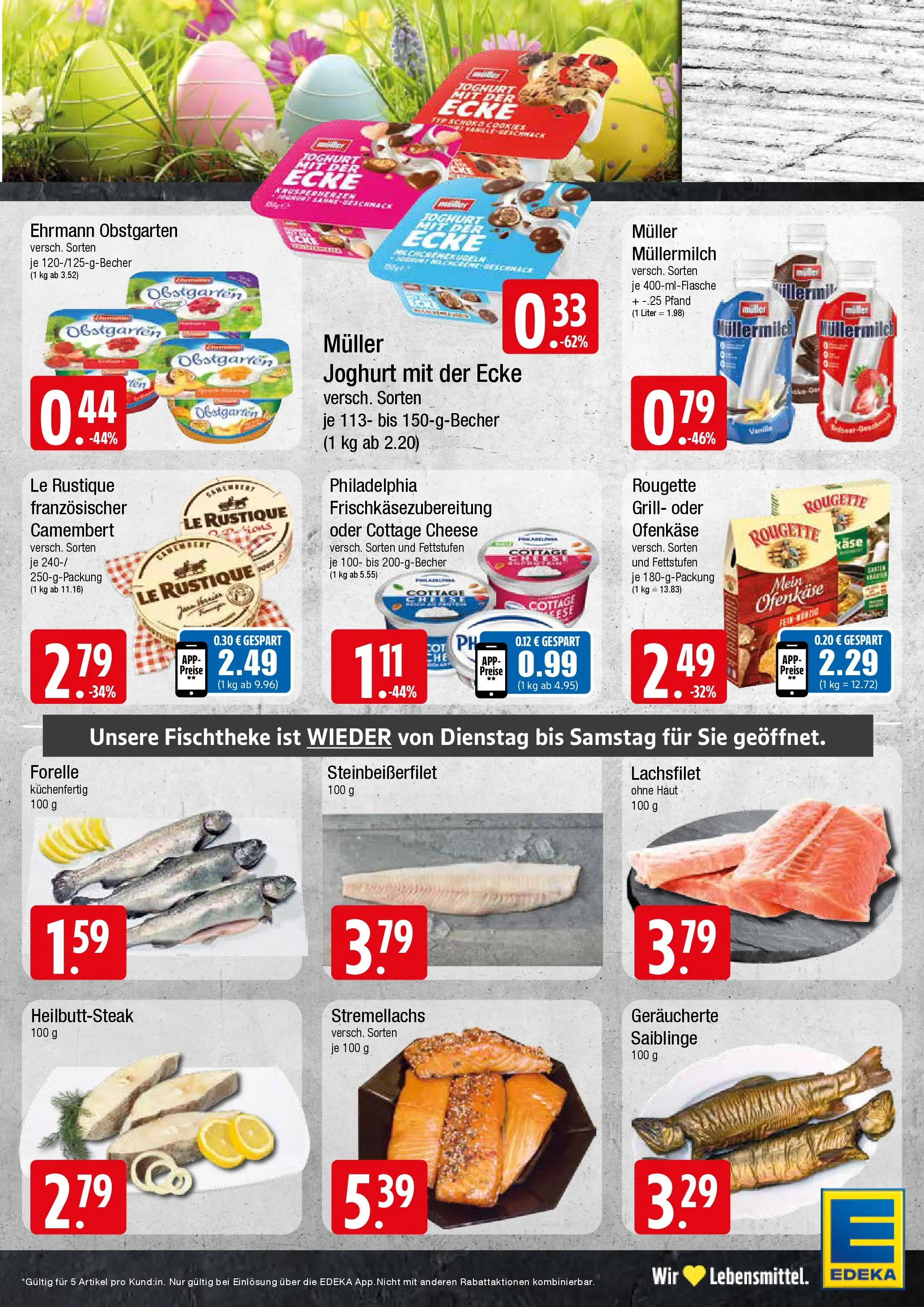Edeka prospekt Wentorf	 (ab 30.03.2026) » Angebote Online | Seite: 5 | Produkte: Grill, Joghurt, Steak, Muller mullermilch