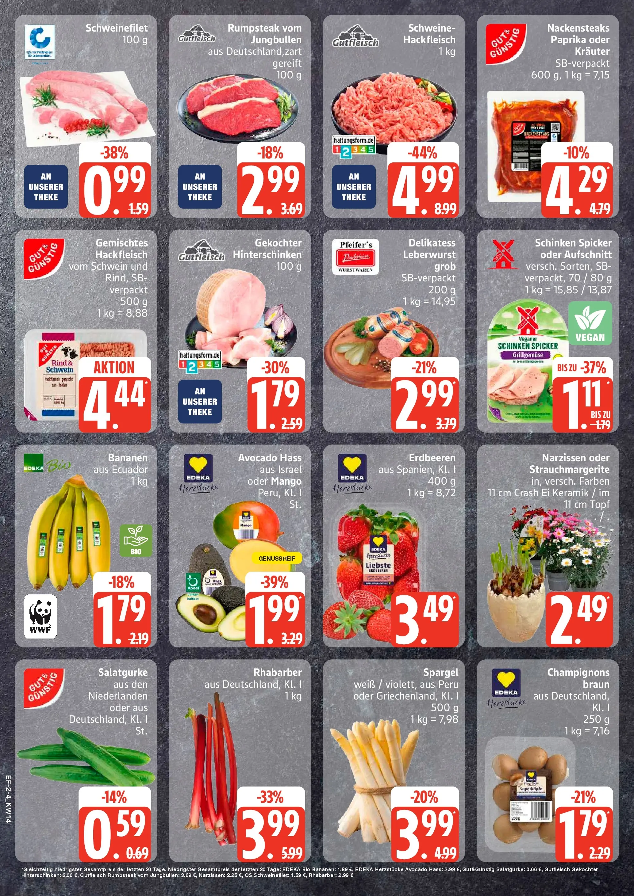 Edeka prospekt Lassan	 (ab 30.03.2026) » Angebote Online | Seite: 2 | Produkte: Schweinefilet, Champignons, Paprika, Steak