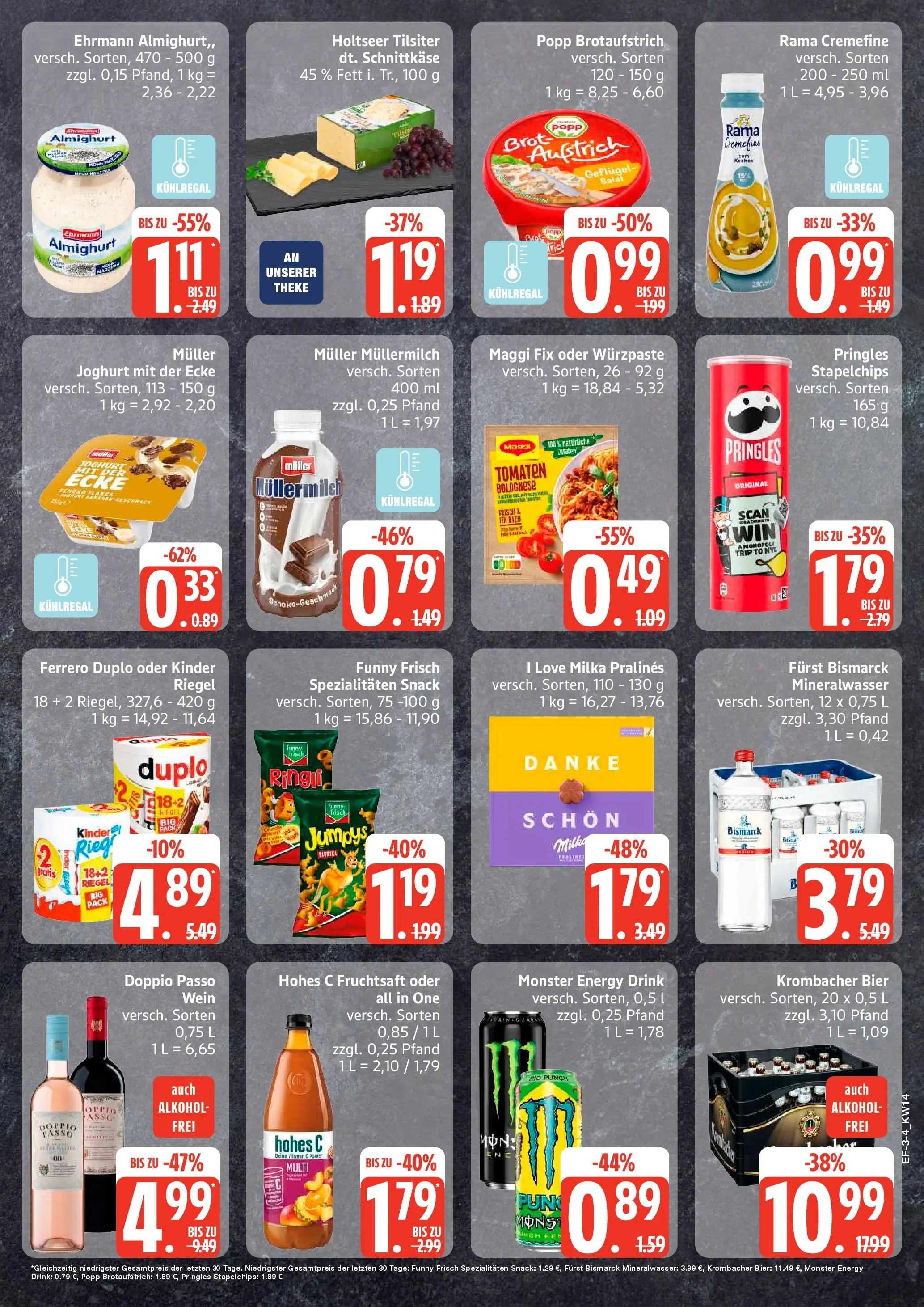 Edeka prospekt Lassan	 (ab 30.03.2026) » Angebote Online | Seite: 3 | Produkte: Bier, Funny frisch, Milka, Wein
