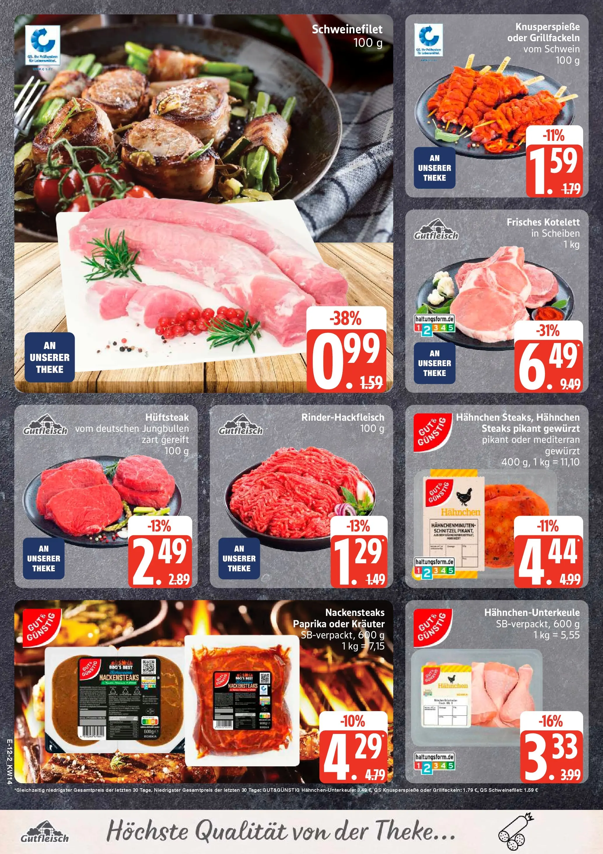 Edeka prospekt Großenwiehe	 (ab 29.03.2026) » Angebote Online | Seite: 13 | Produkte: Nackensteaks, Schnitzel, Schweinefilet, Paprika