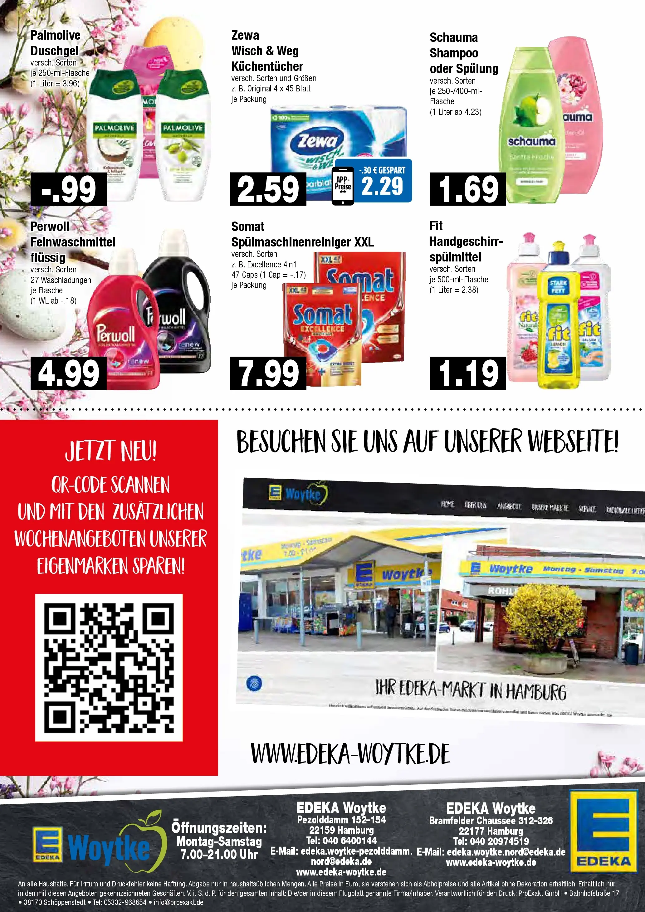 Edeka prospekt Hamburg	 (ab 30.03.2026) » Angebote Online | Seite: 8 | Produkte: Zewa, Spülung, Spülmaschinenreiniger, Uhr