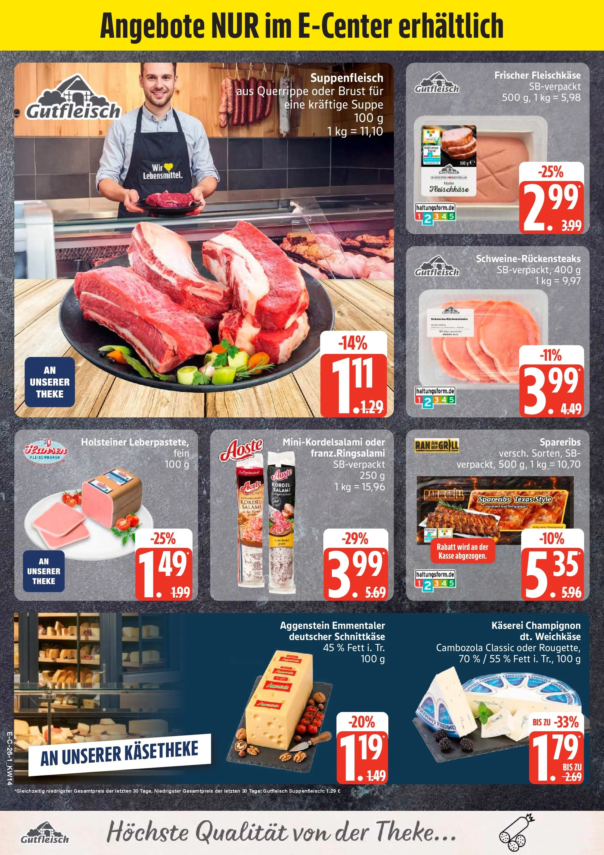 Edeka prospekt Elmshorn	 (ab 30.03.2026) » Angebote Online | Seite: 31 | Produkte: Grill, Theke, Suppenfleisch, Salami