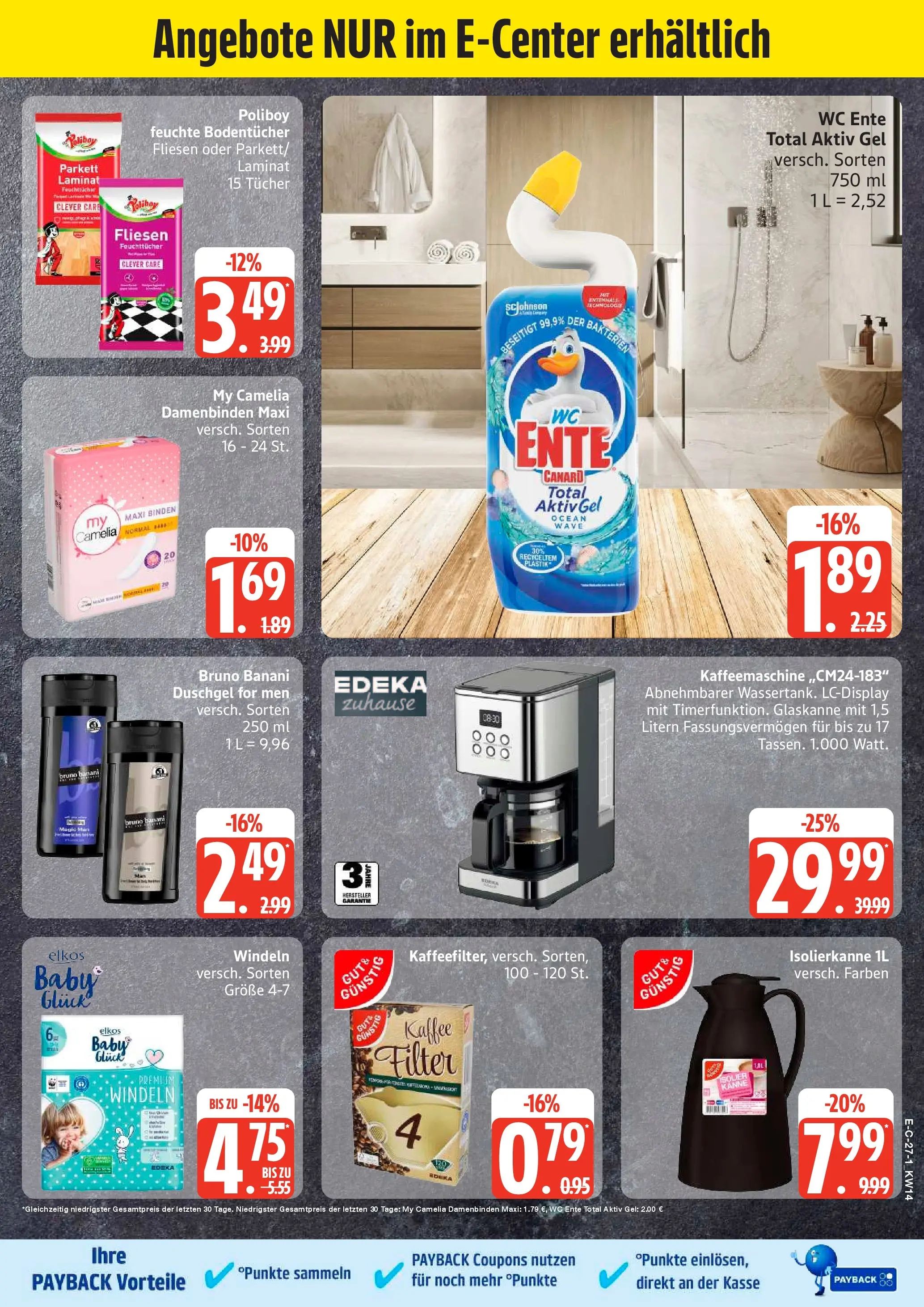 Edeka prospekt Elmshorn	 (ab 30.03.2026) » Angebote Online | Seite: 32 | Produkte: Kaffeemaschine, Kaffee, Duschgel, Ente