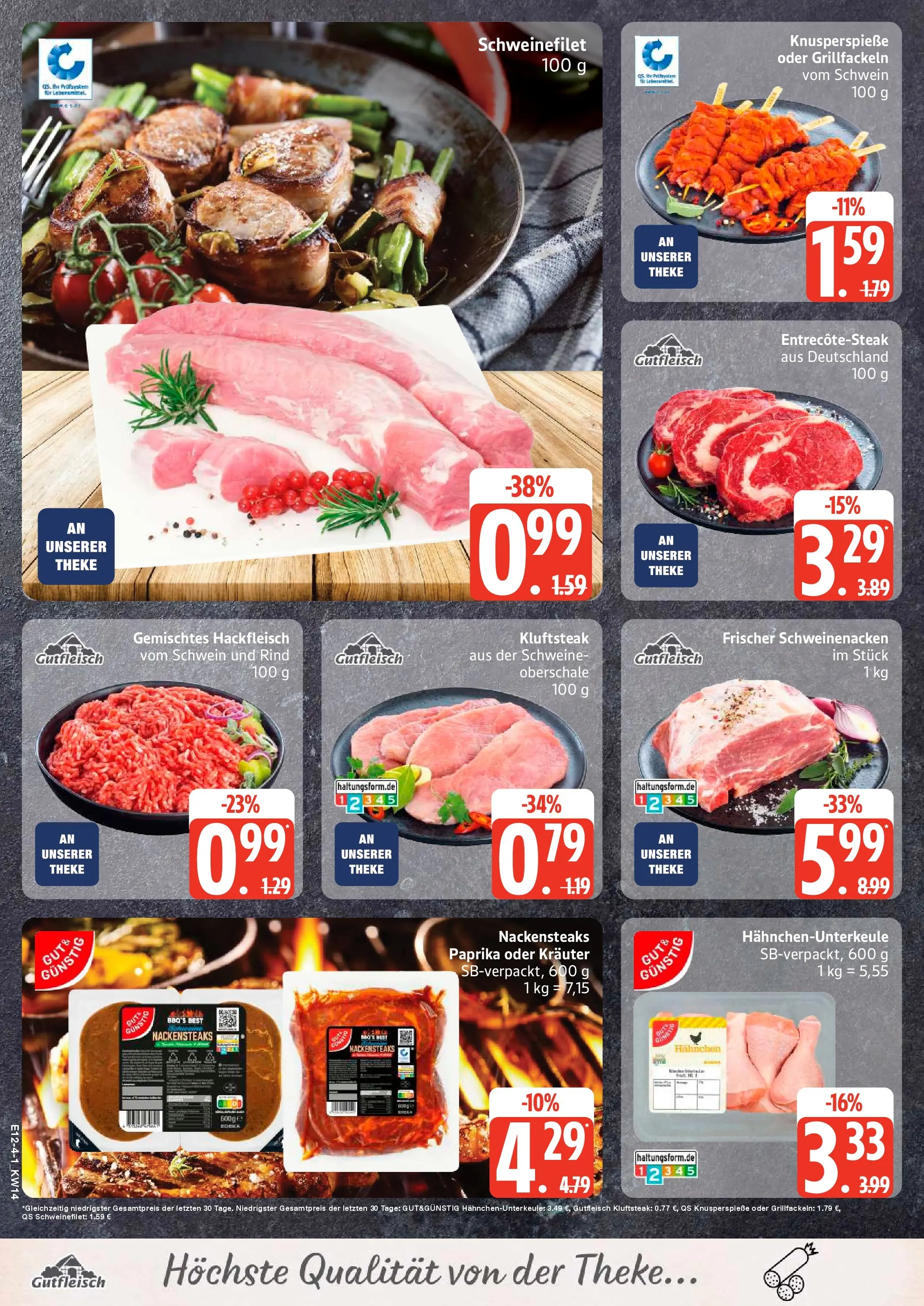 Edeka prospekt Hamburg	 (ab 30.03.2026) » Angebote Online | Seite: 4 | Produkte: Nackensteaks, Theke, Steak, Hackfleisch