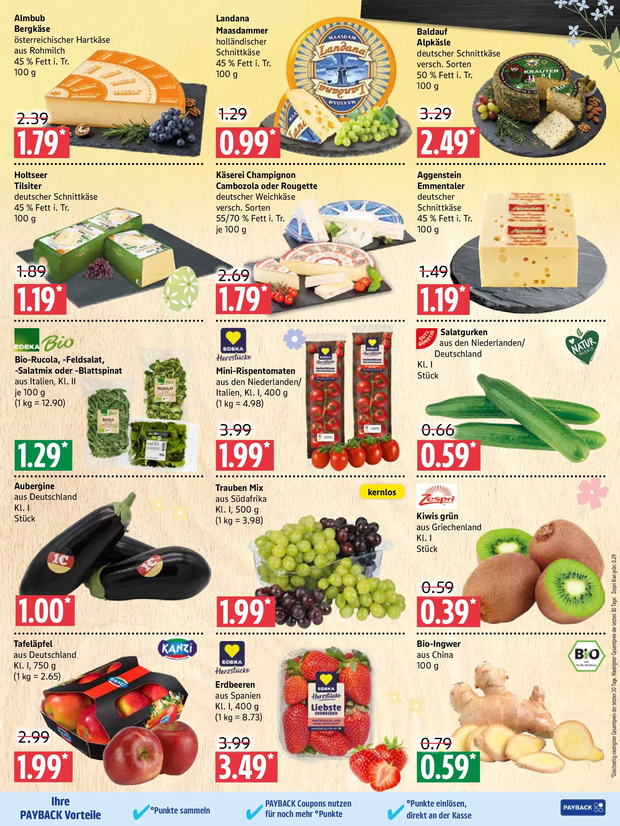 Angebote (ab 30.03.2026) » Angebote Online | Seite: 3 | Produkte: Trauben, Aubergine, Erdbeeren, Kiwi