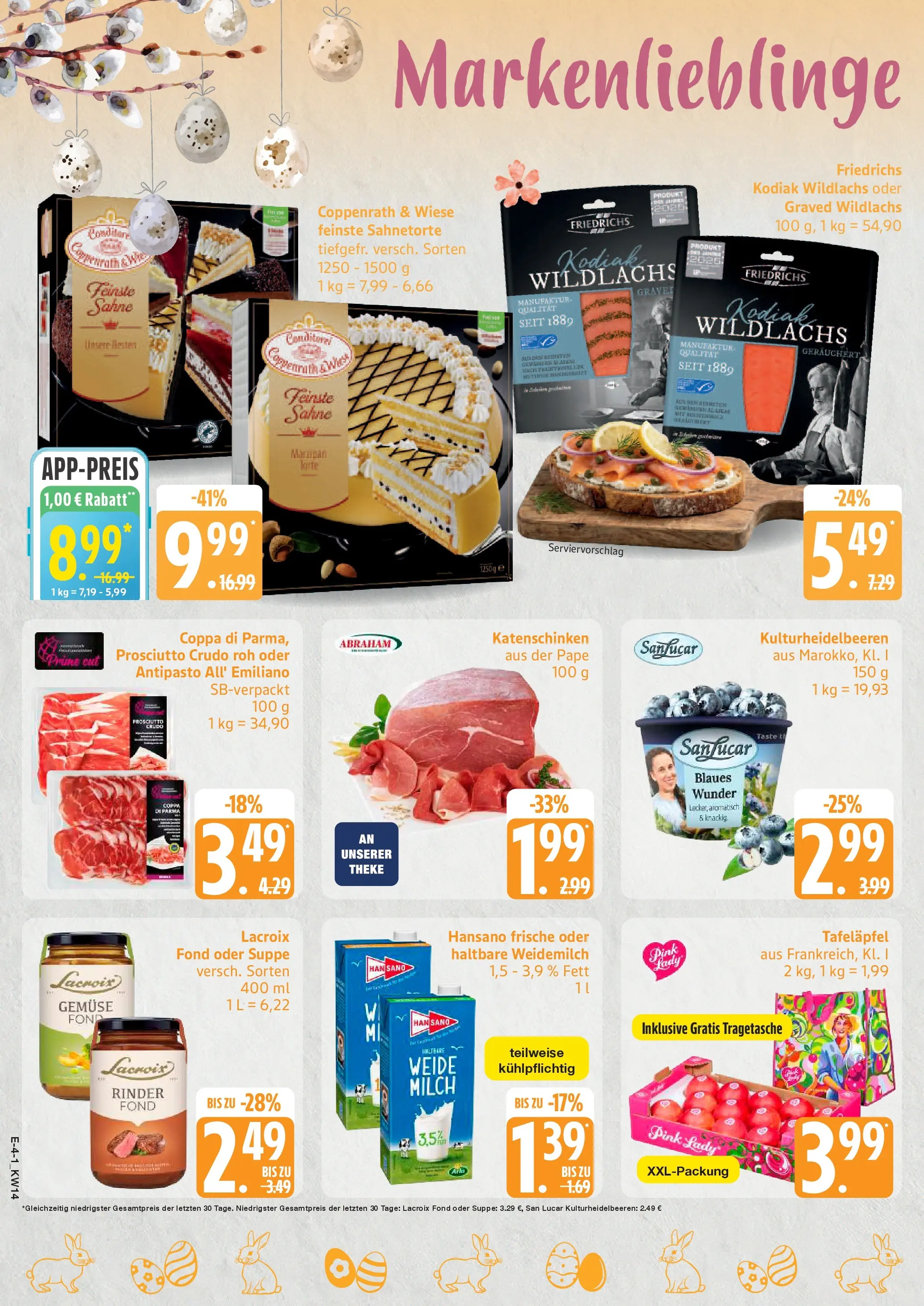 Angebote (ab 30.03.2026) » Angebote Online | Seite: 4 | Produkte: Milch, Theke, Gemüse, Sahne