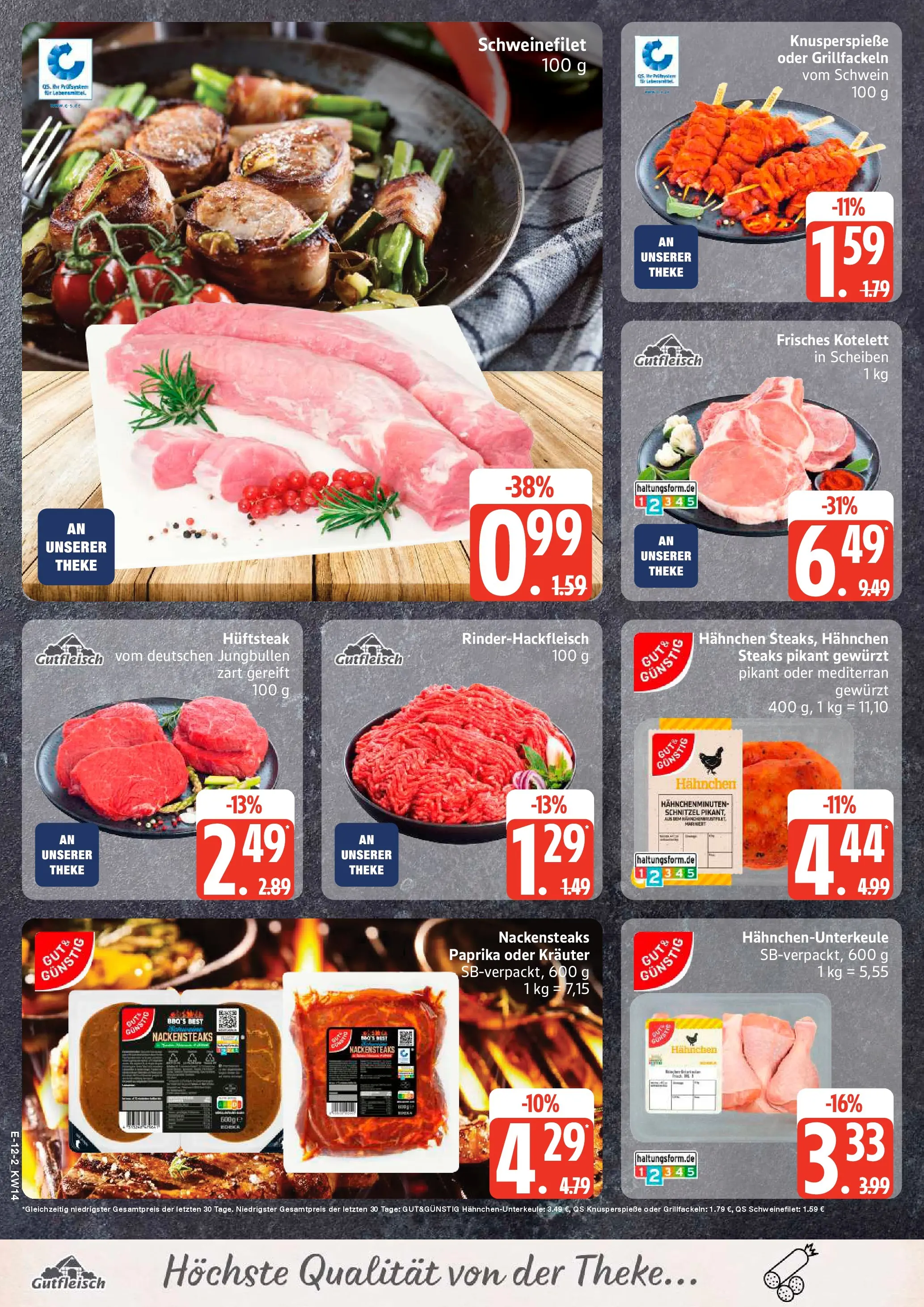 Angebote (ab 30.03.2026) » Angebote Online | Seite: 12 | Produkte: Hahnchen, Theke, Schnitzel, Steak