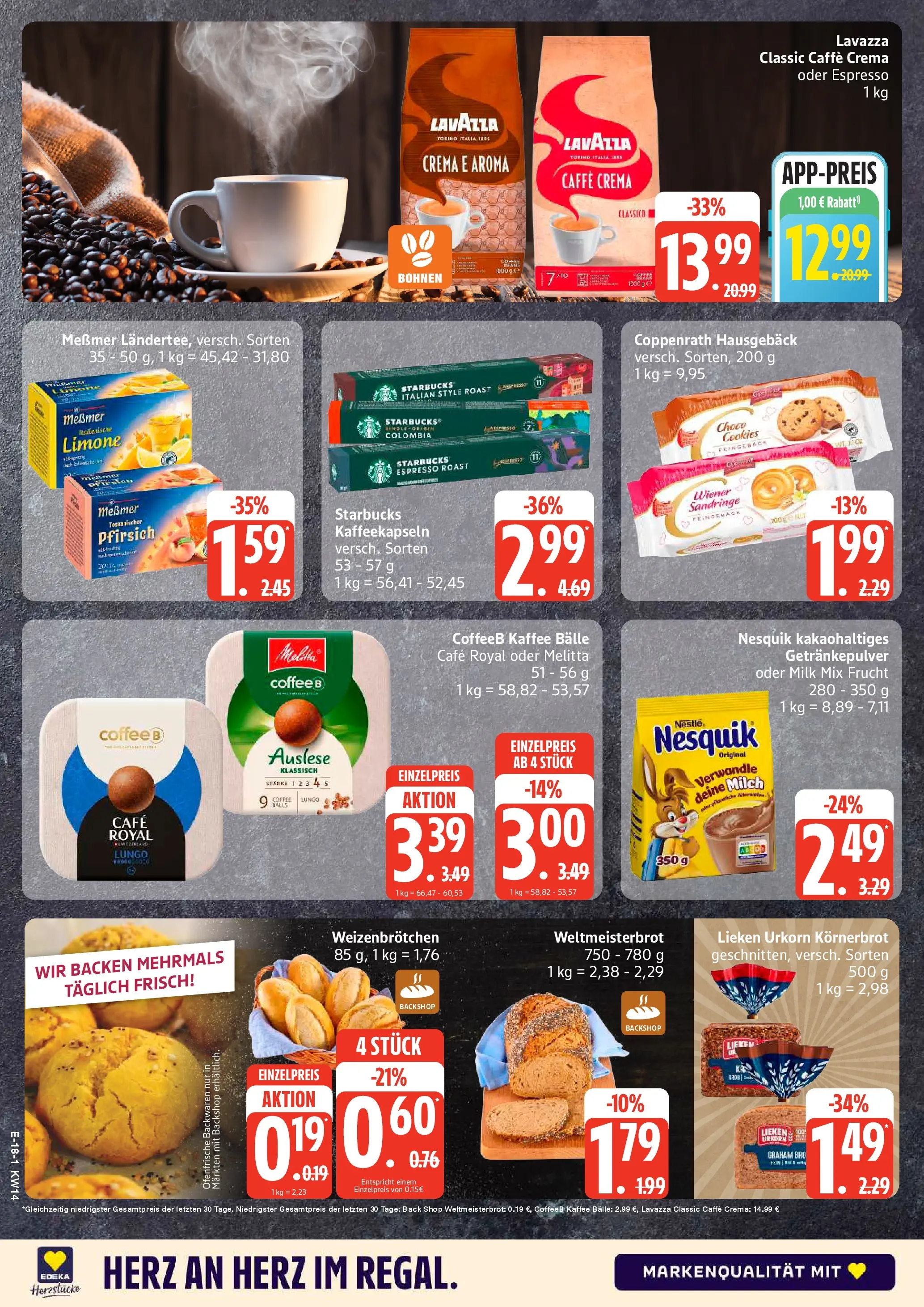 Angebote (ab 30.03.2026) » Angebote Online | Seite: 18 | Produkte: Lavazza, Nesquik, Ofenfrische, Pfirsich