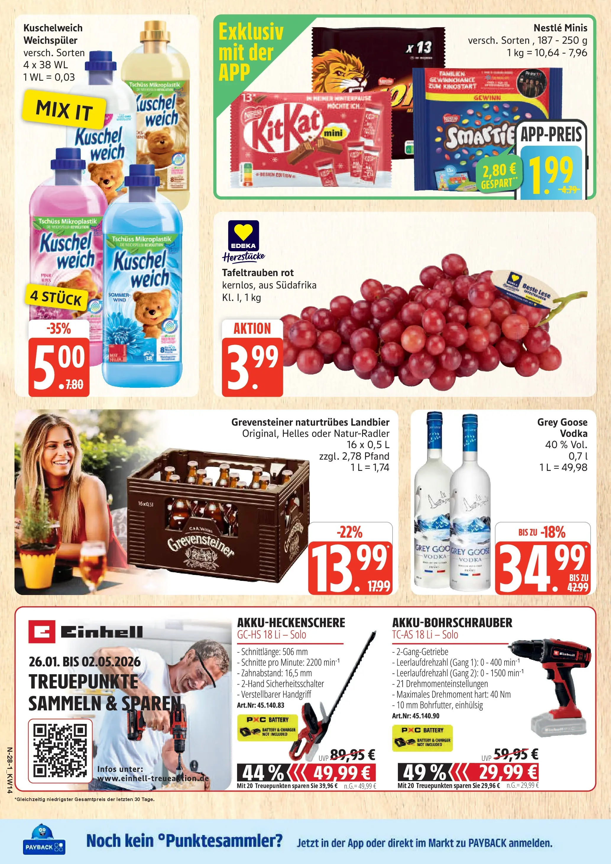 Angebote (ab 30.03.2026) » Angebote Online | Seite: 28 | Produkte: Kuschelweich, Weichspüler, Vodka