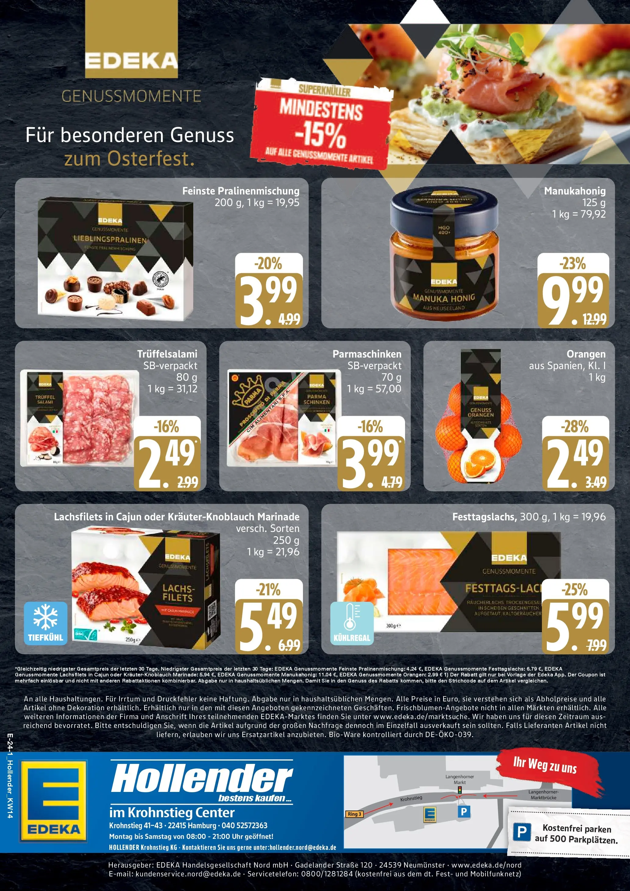 Edeka prospekt Hamburg	 (ab 30.03.2026) » Angebote Online | Seite: 29 | Produkte: Orangen, Lachs, Räucherlachs, Schinken