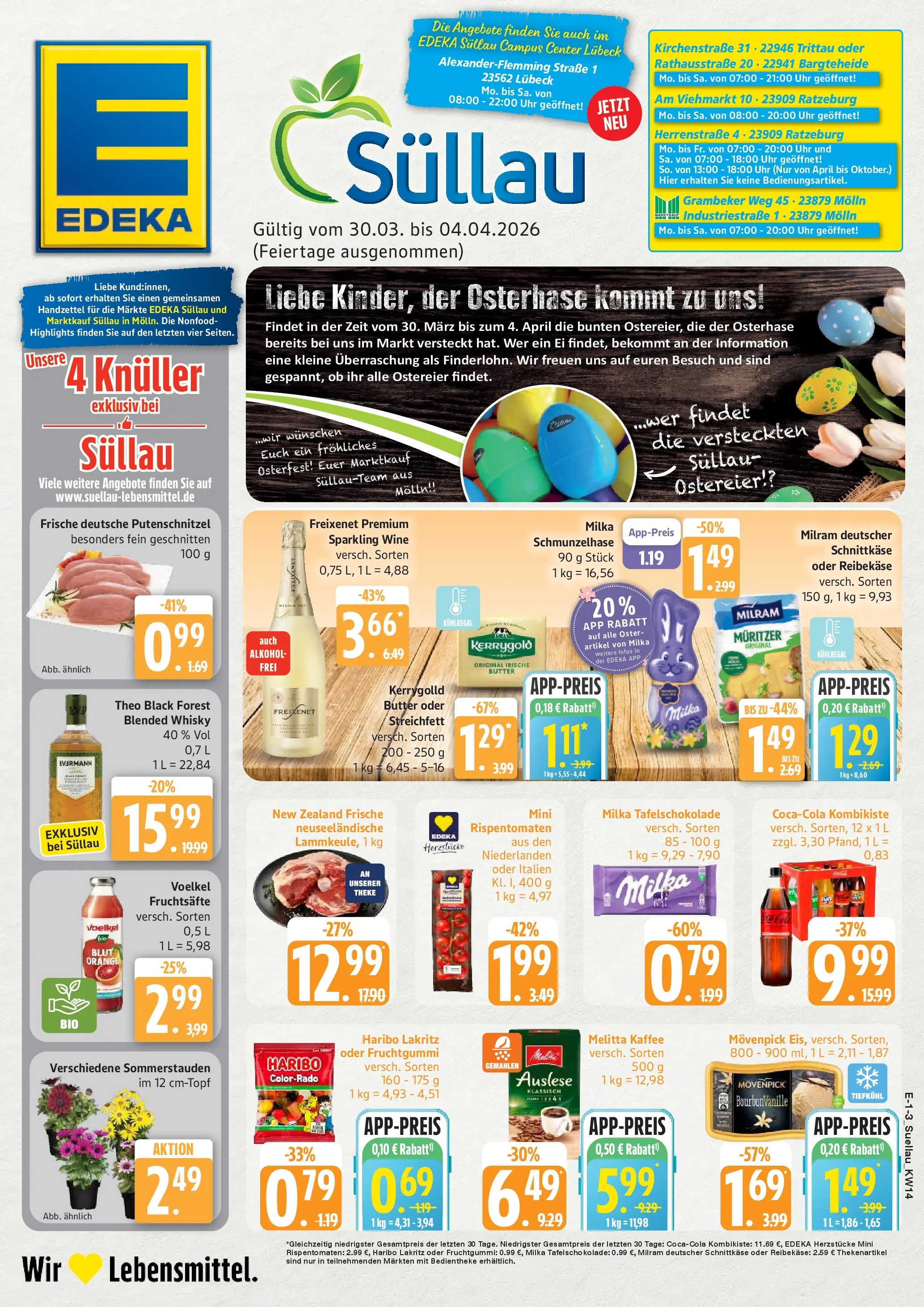 Edeka prospekt Ratzeburg	 (ab 30.03.2026) » Angebote Online | Seite: 1 | Produkte: Whisky, Theke, Reibekase, Uhr