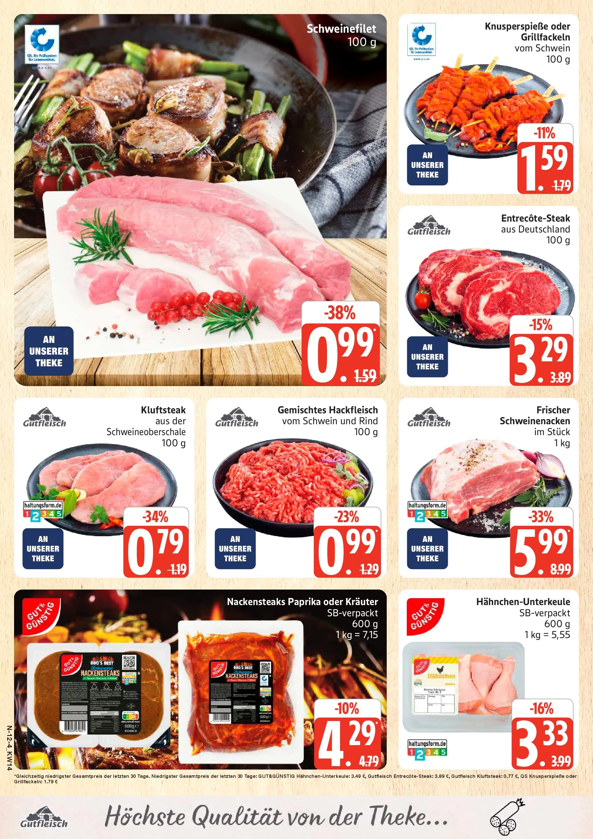 Edeka prospekt Rostock	 (ab 29.03.2026) » Angebote Online | Seite: 12 | Produkte: Nackensteaks, Hahnchen, Theke, Paprika