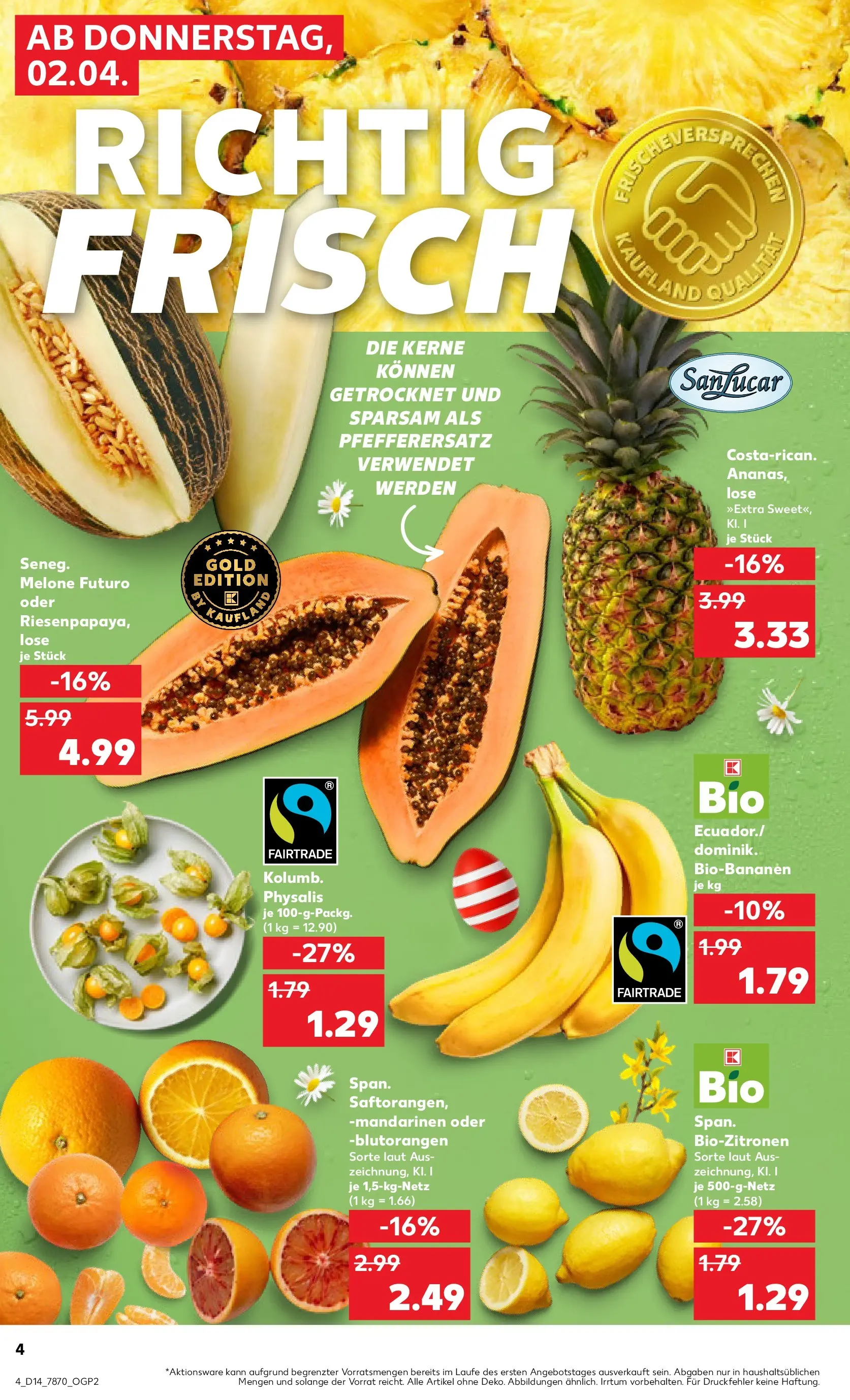 Prospekt Kaufland ab 30.03.2026 » Angebote und Werbung Online | Seite: 18 | Produkte: Mandarinen, Melone Prospekt Kaufland ab 30.03.2026 » Angebote Online zum Blättern | Seite: 18 | Produkte: Mandarinen, Melone