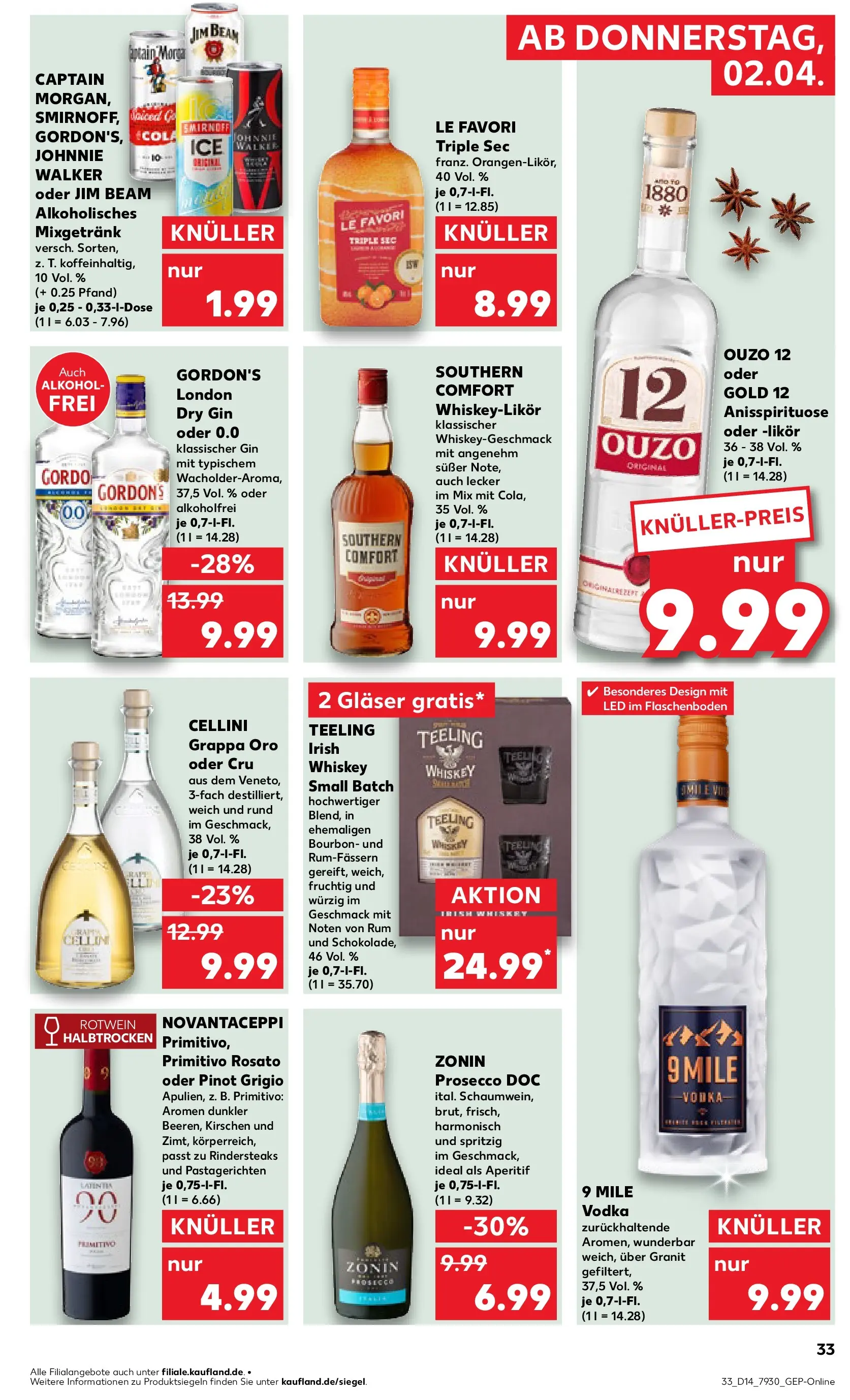 Prospekt Kaufland ab 01.04.2026 » Angebote Online zum Blättern | Seite: 35 | Produkte: Ouzo 12, Jim beam, Vodka, Johnnie walker