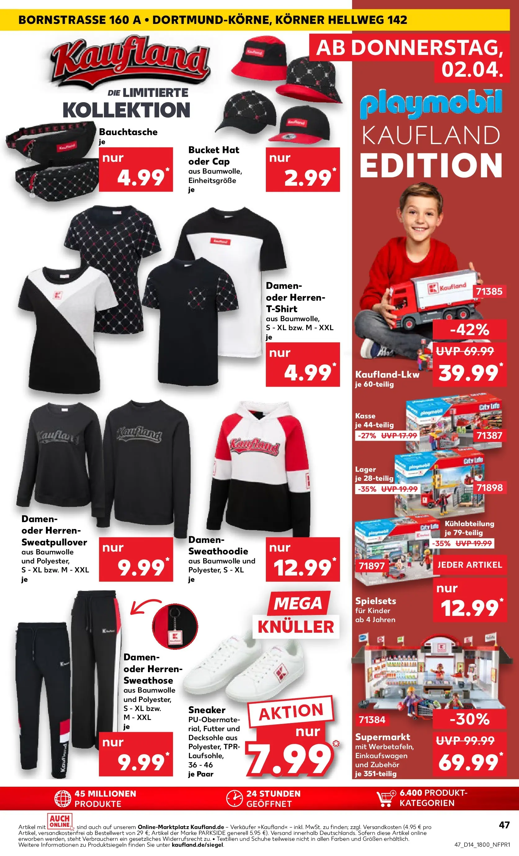 Prospekt Kaufland ab 02.04.2026 » Angebote Online zum Blättern | Seite: 47 | Produkte: Sweathose, Sweatshirt, T-Shirt, Hoodie