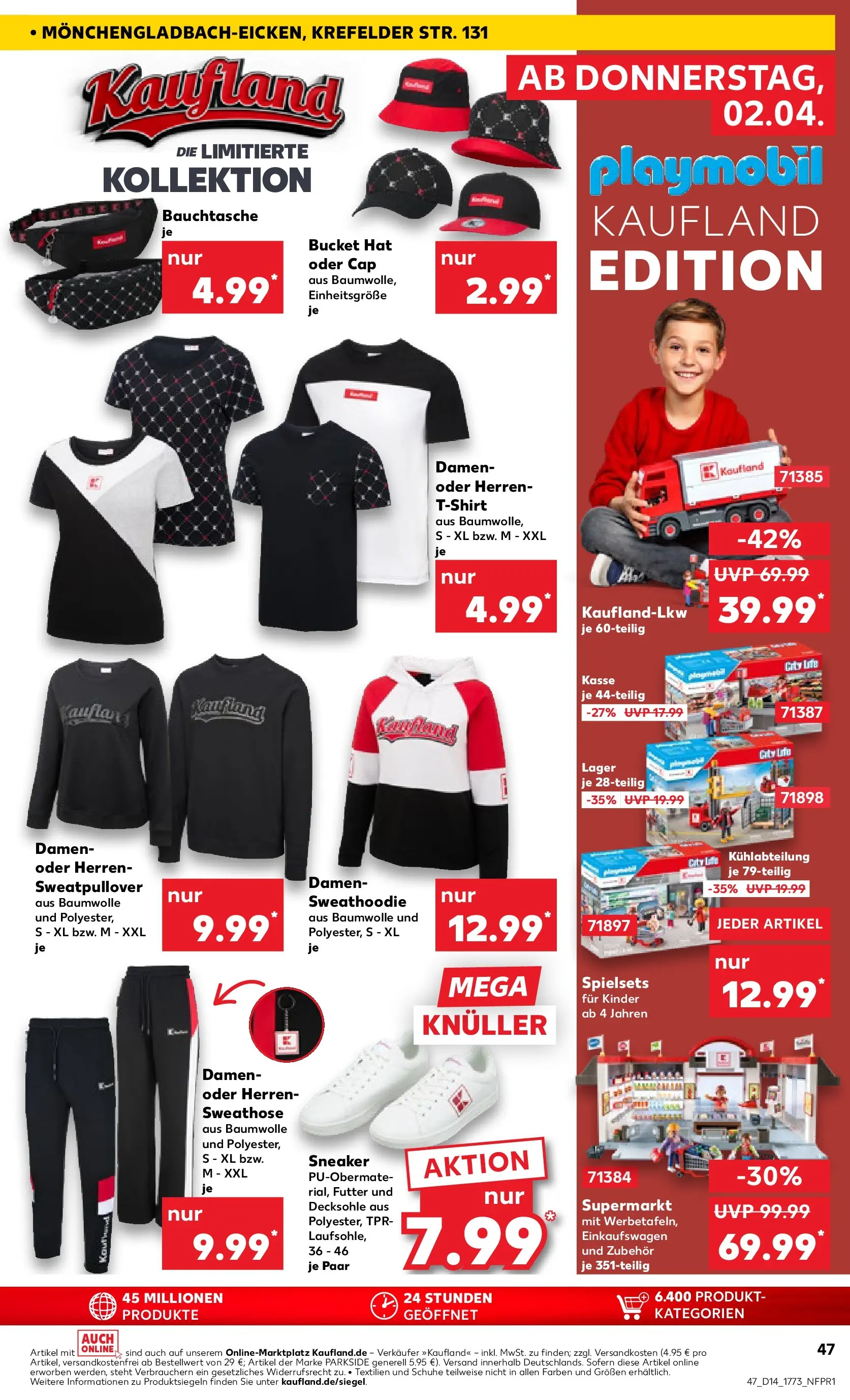 Prospekt Kaufland ab 01.04.2026 » Angebote Online zum Blättern | Seite: 47 | Produkte: Sweathose, Sweatshirt, T-Shirt, Hoodie