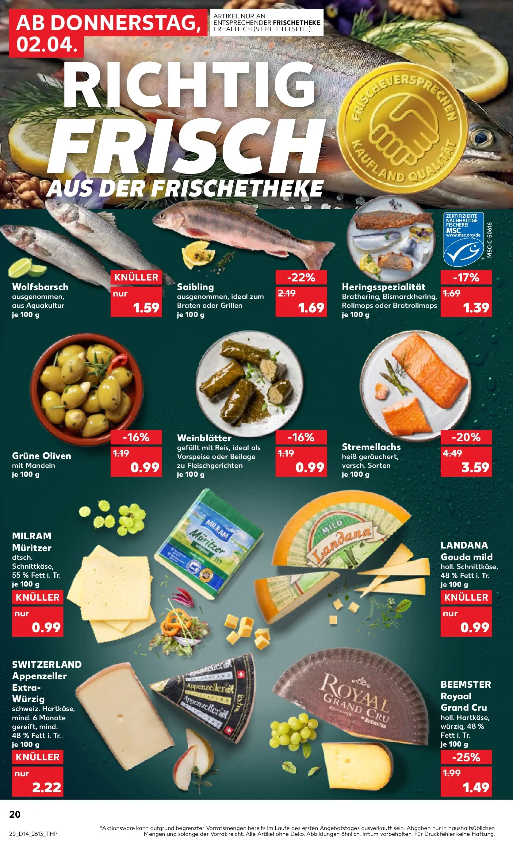 Prospekt Kaufland ab 02.04.2026 » Angebote Online zum Blättern | Seite: 20 | Produkte: Gouda, Mandeln, Milram