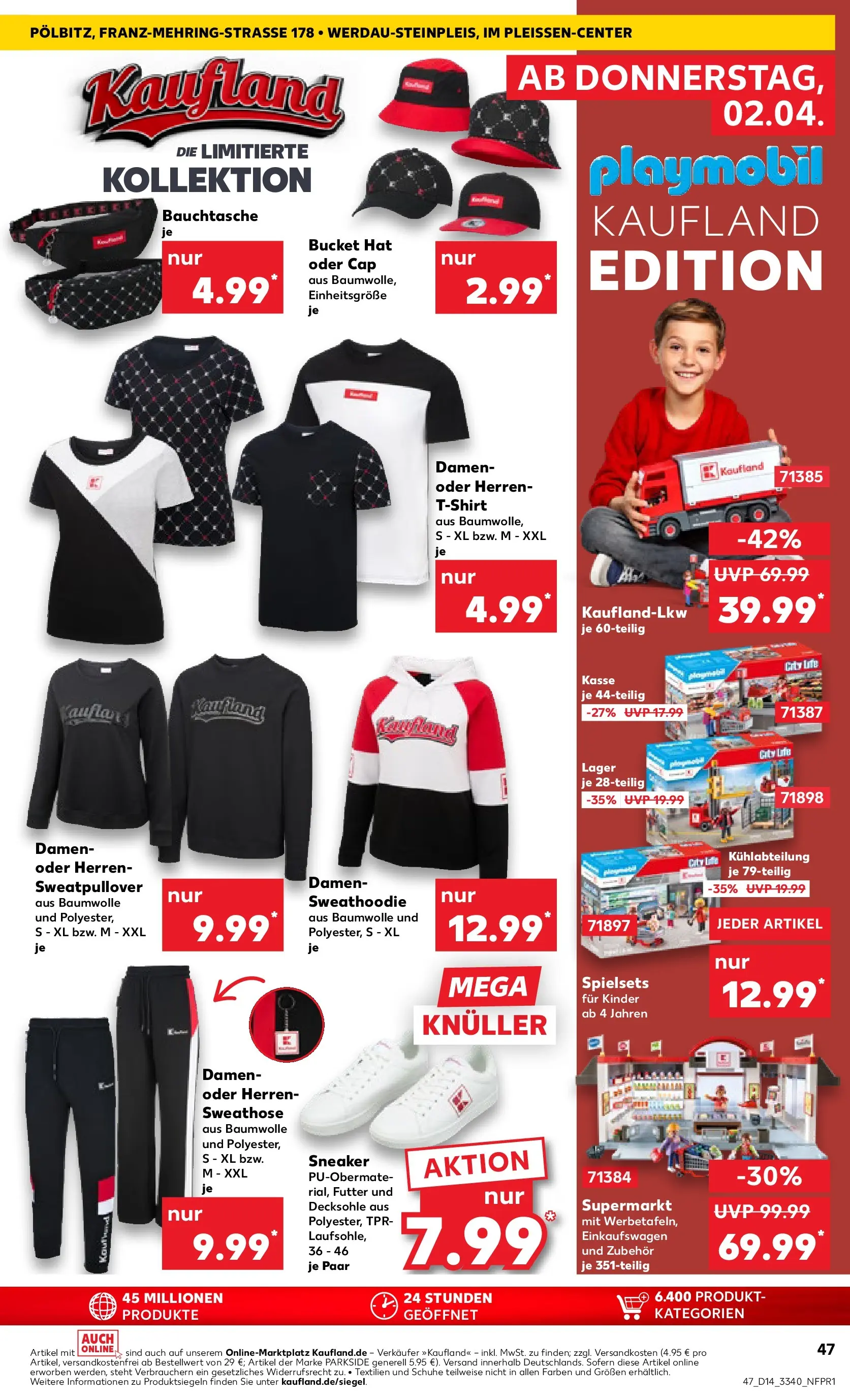 Prospekt Kaufland ab 29.03.2026 » Angebote und Werbung Online | Seite: 61 | Produkte: Sweathose, Sweatshirt, T-Shirt, Hoodie Prospekt Kaufland ab 29.03.2026 » Angebote Online zum Blättern | Seite: 61 | Produkte: Sweathose, Sweatshirt, T-Shirt, Hoodie