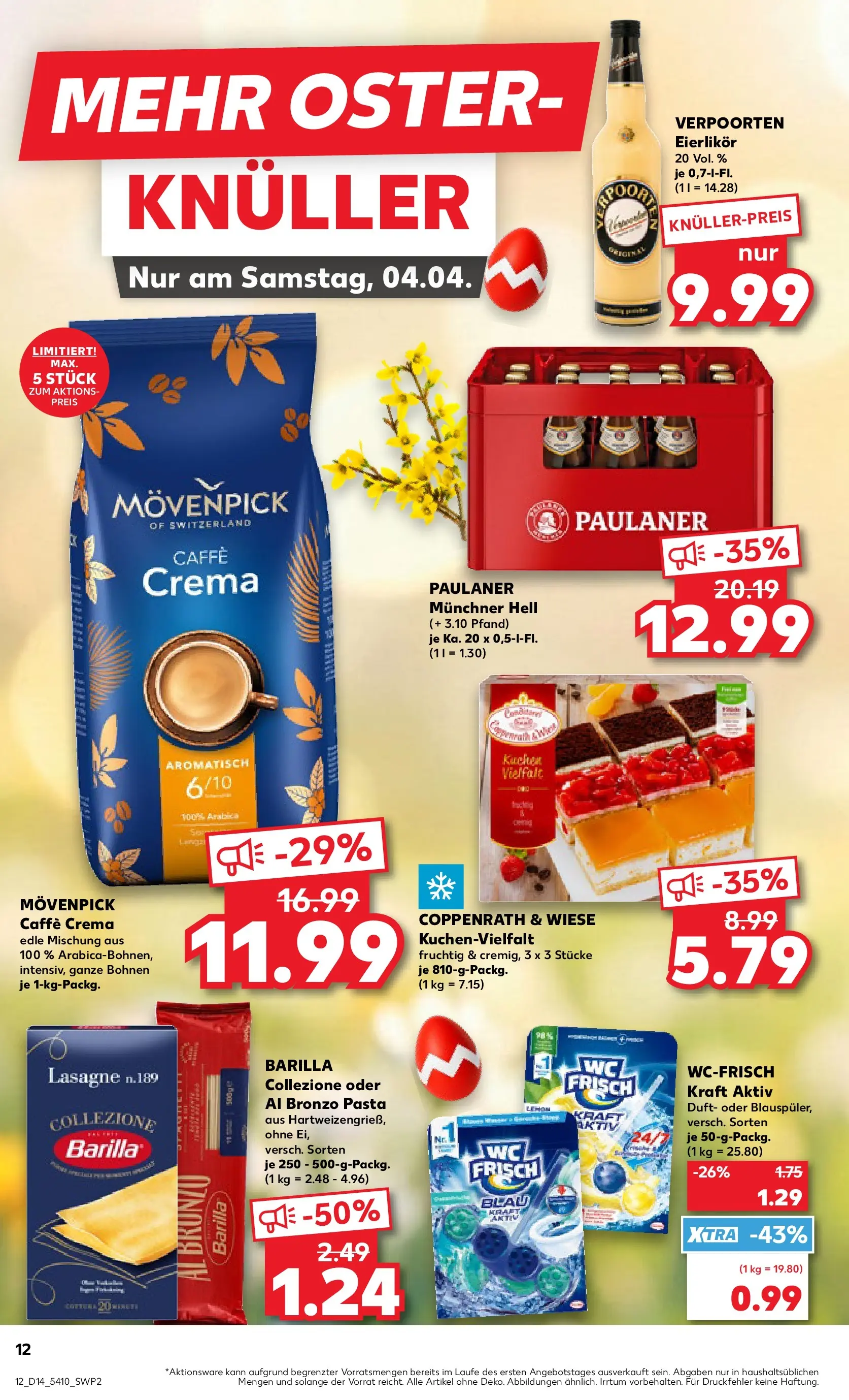 Prospekt Kaufland ab 02.04.2026 » Angebote Online zum Blättern | Seite: 12 | Produkte: Barilla, Wc frisch, Pasta, Paulaner