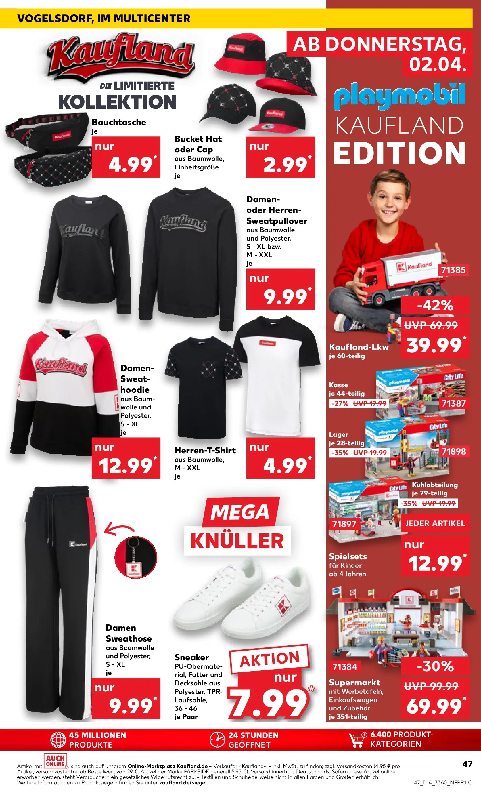 Prospekt Kaufland ab 01.04.2026 » Angebote Online zum Blättern | Seite: 47 | Produkte: Sweathose, Sweatshirt, T-Shirt, Hoodie