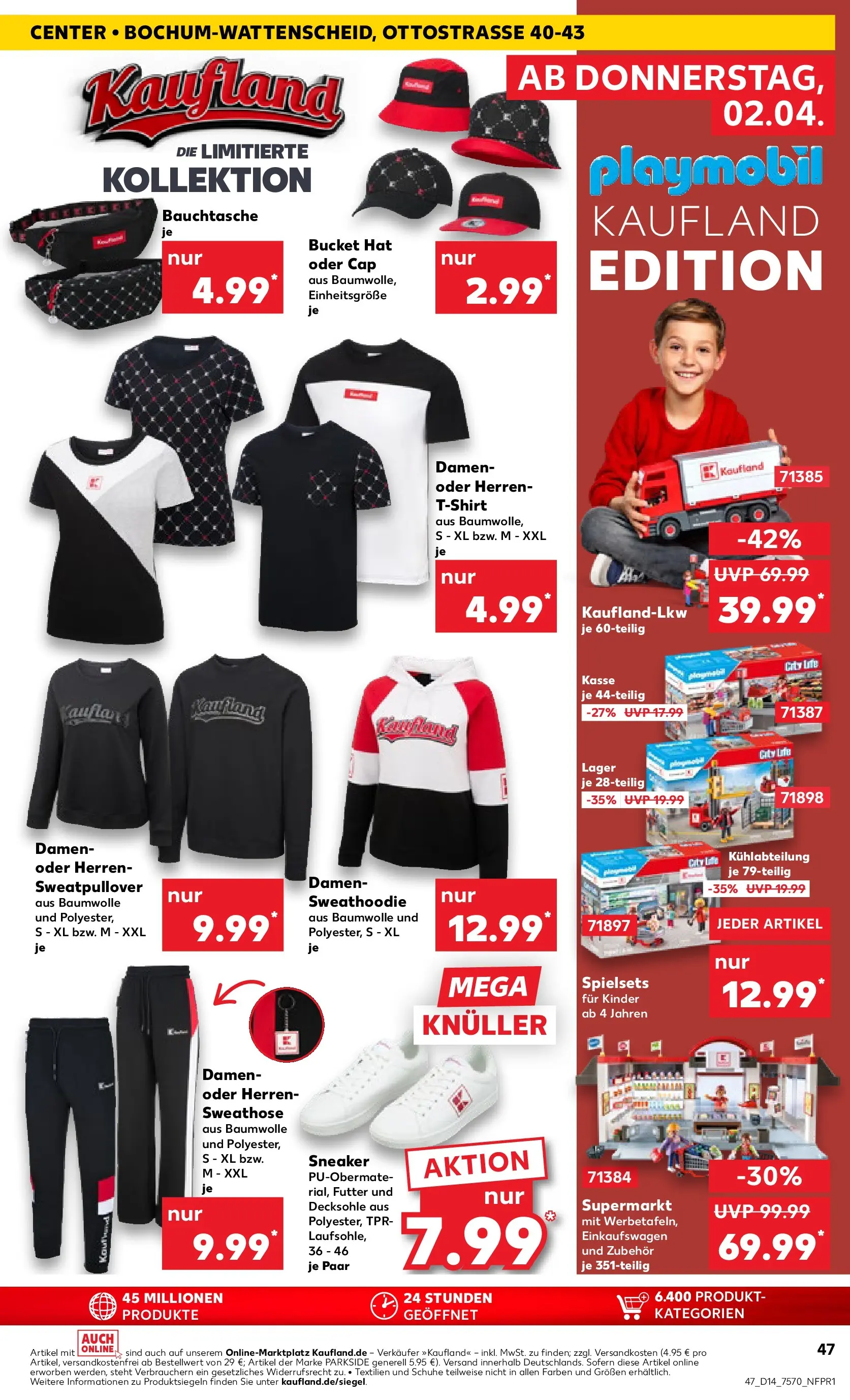 Prospekt Kaufland ab 02.04.2026 » Angebote Online zum Blättern | Seite: 47 | Produkte: Sweathose, Sweatshirt, T-Shirt, Hoodie