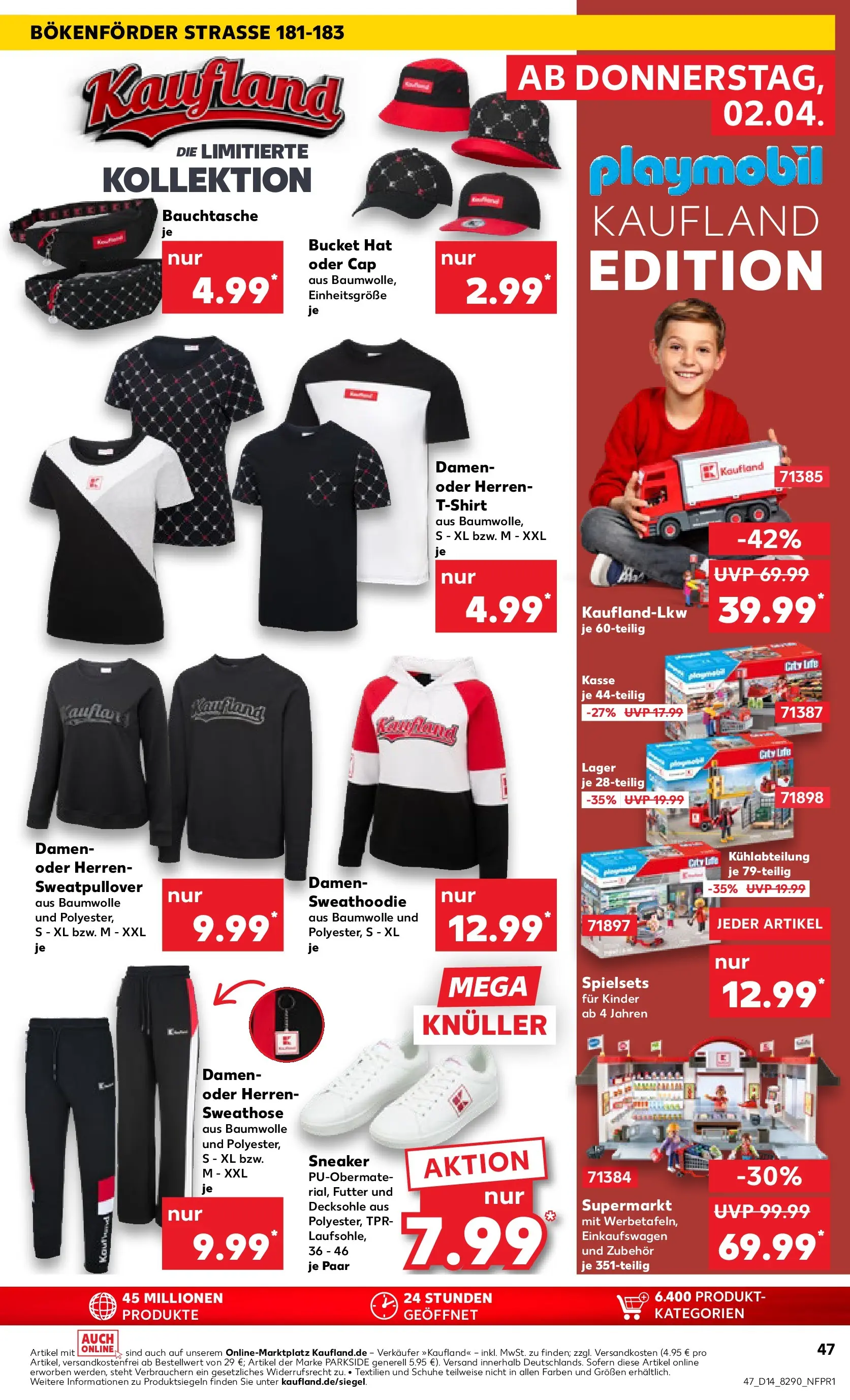 Prospekt Kaufland ab 02.04.2026 » Angebote Online zum Blättern | Seite: 47 | Produkte: Sweathose, T-Shirt, Hoodie