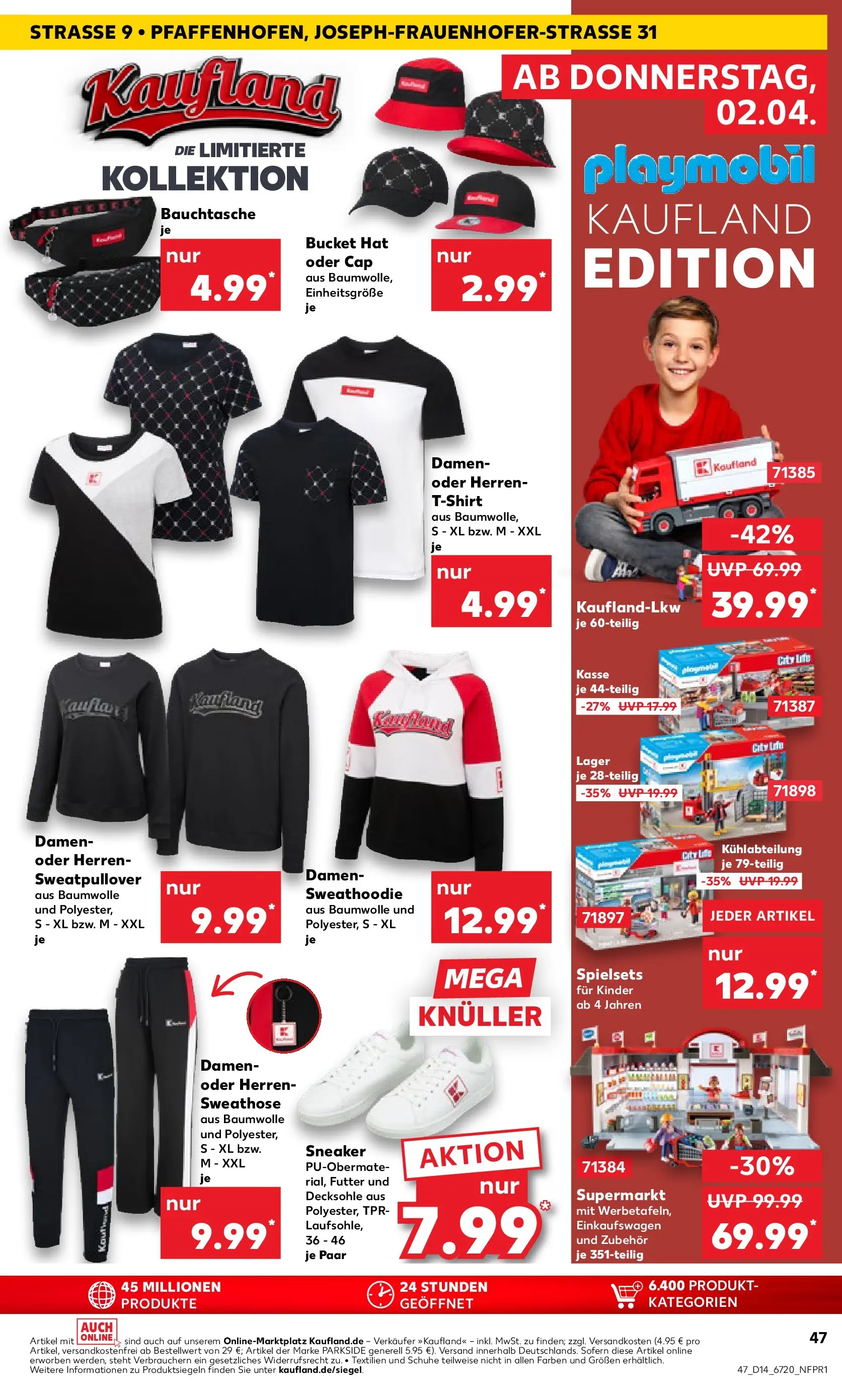 Prospekt Kaufland ab 02.04.2026 » Angebote Online zum Blättern | Seite: 47 | Produkte: Sweathose, Sweatshirt, T-Shirt, Hoodie