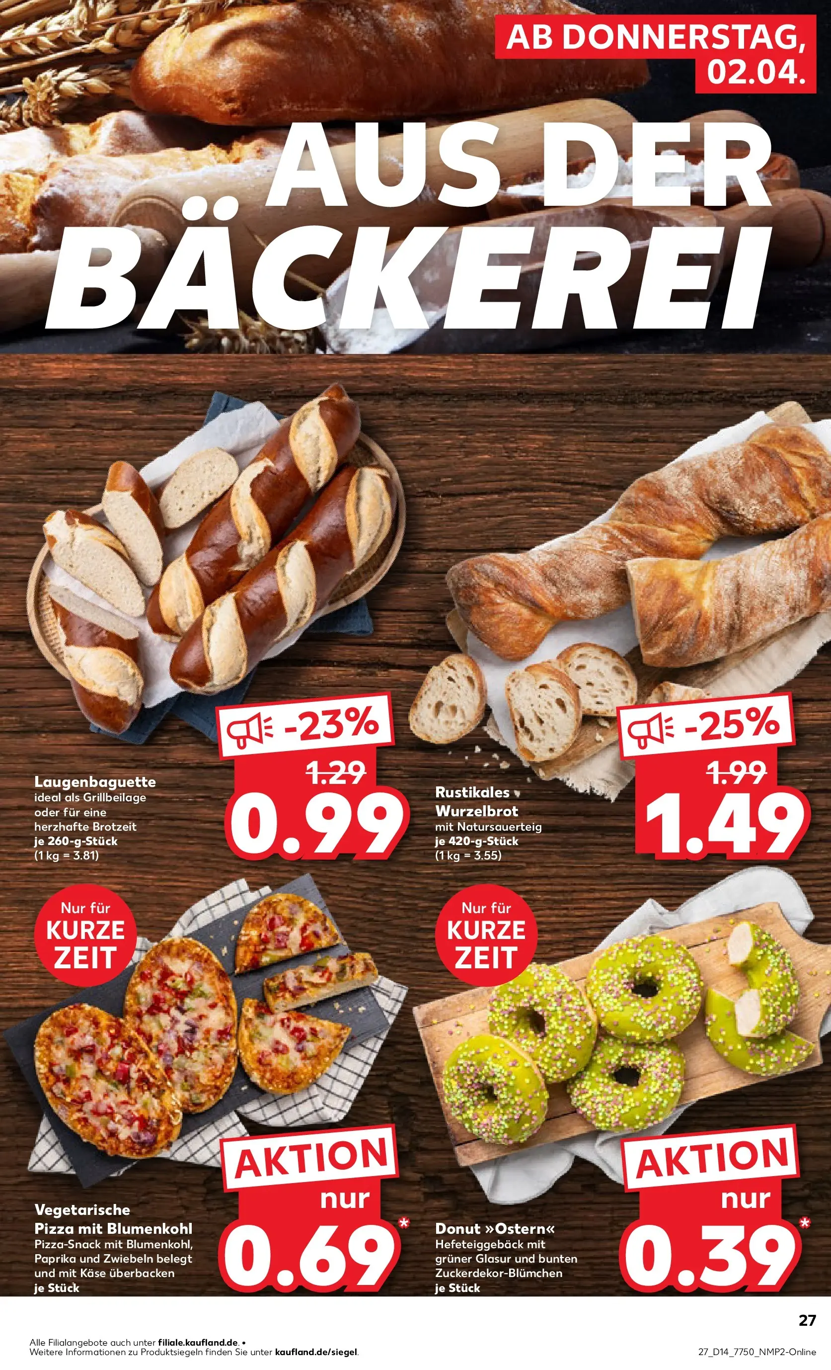 Prospekt Kaufland ab 30.03.2026 » Angebote Online zum Blättern | Seite: 41 | Produkte: Bäckerei, Käse, Baguette, Paprika